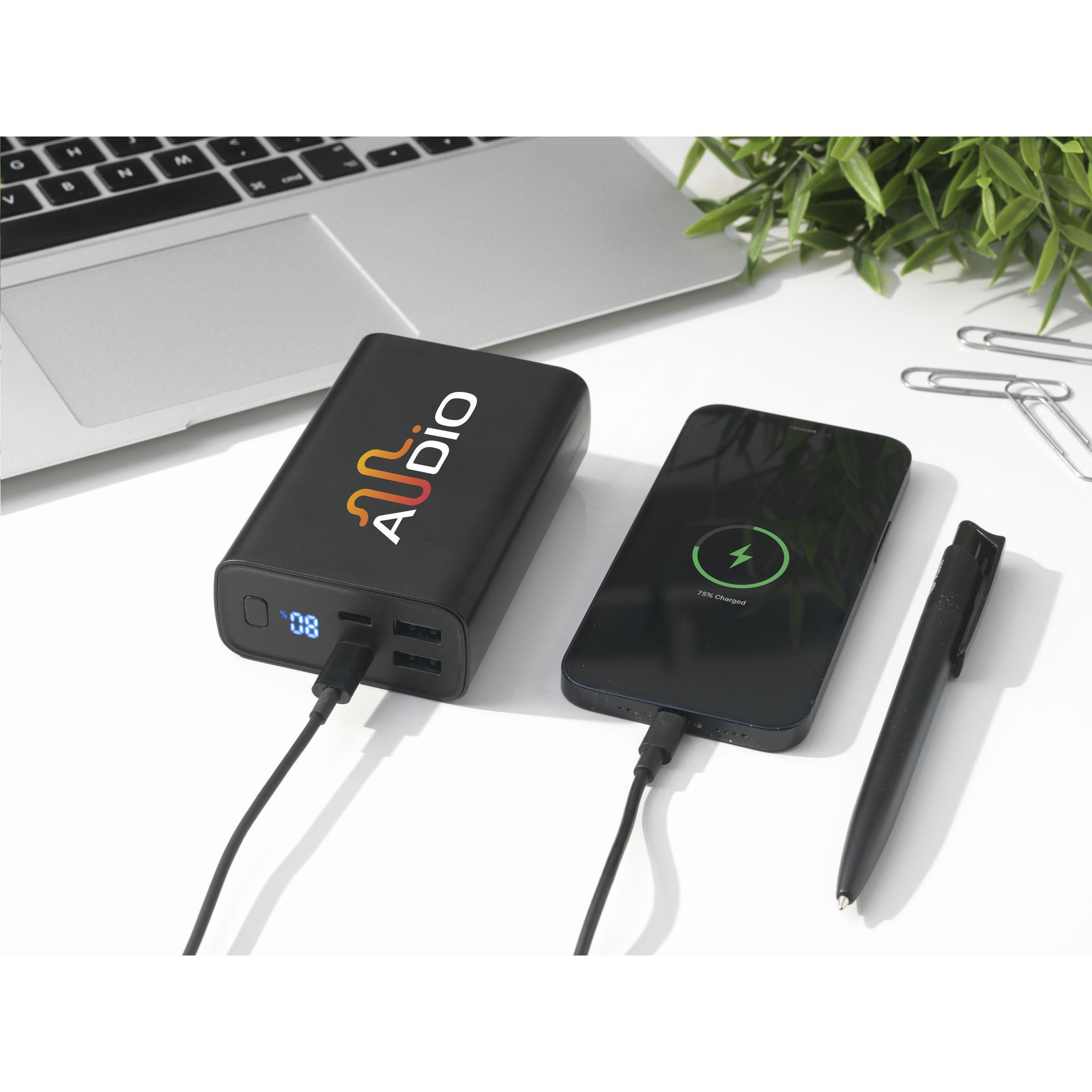 Vue 10 de Powerbank RCS Recycled ABS 20000 batterie externe