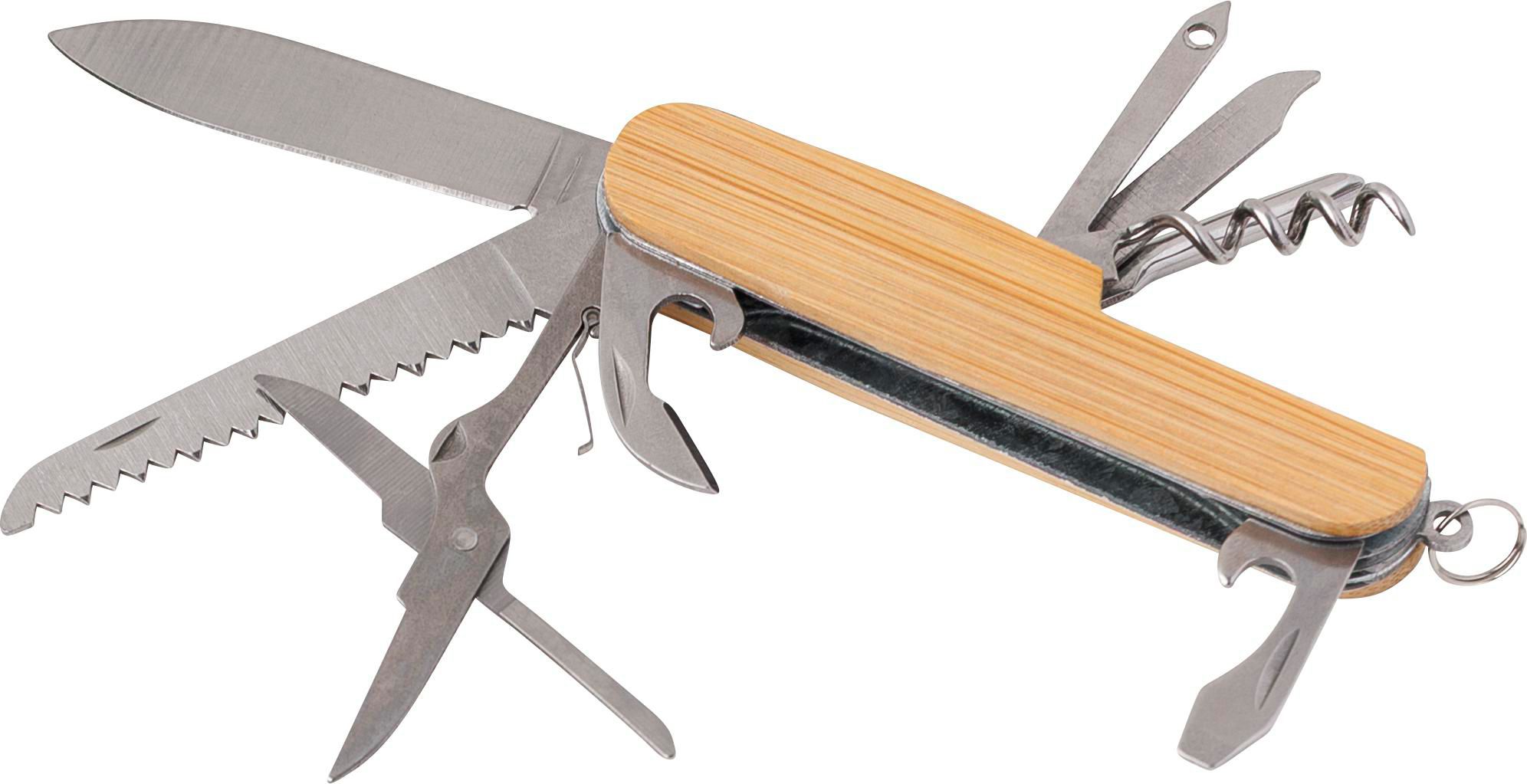 Vue 4 de Couteau de poche Phoebe | Bambou | 9 pièces