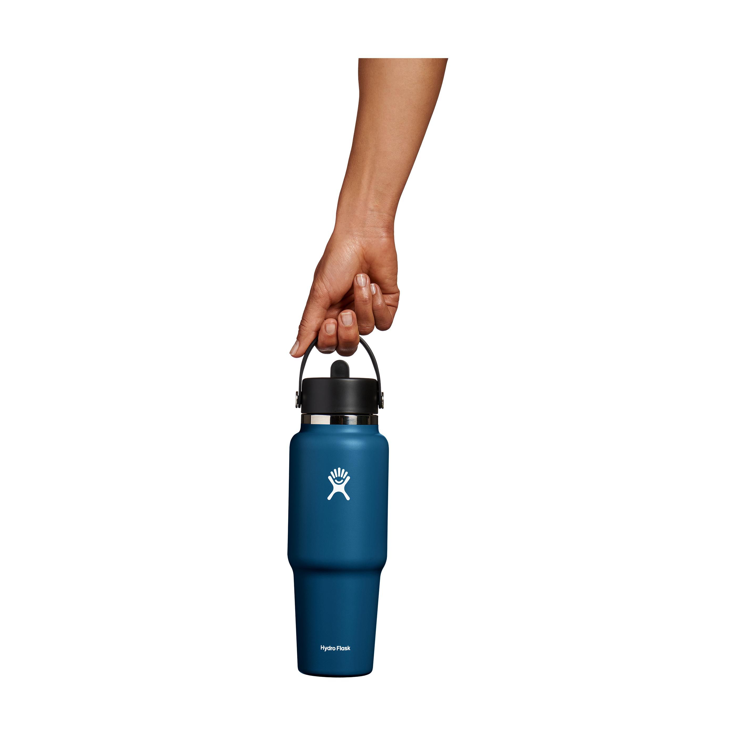 Vue 4 de Hydro Flask Wide Mouth Travel Bottle with Flex Straw Cap 946 ml bouteille d'eau