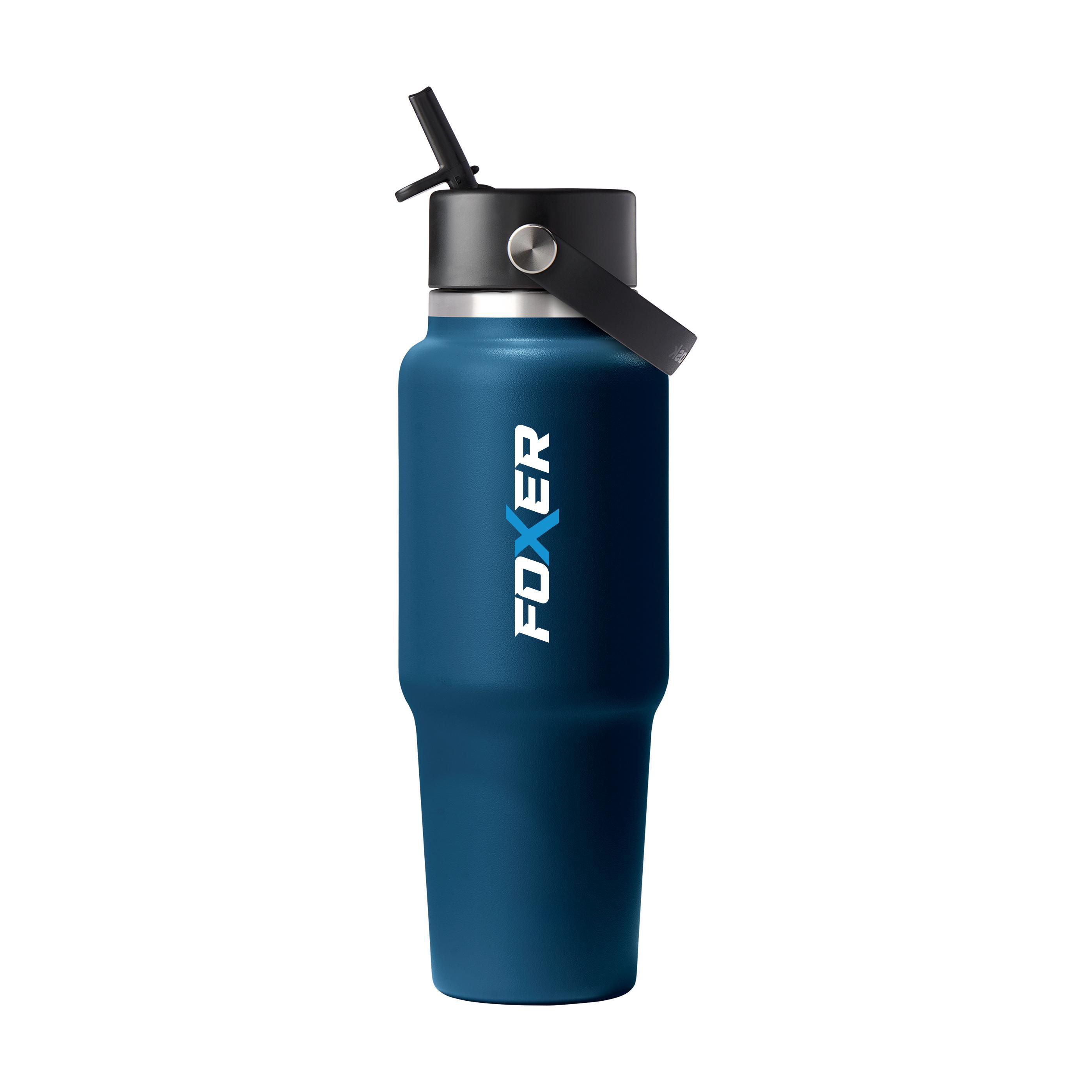Vue 3 de Hydro Flask Wide Mouth Travel Bottle with Flex Straw Cap 946 ml bouteille d'eau