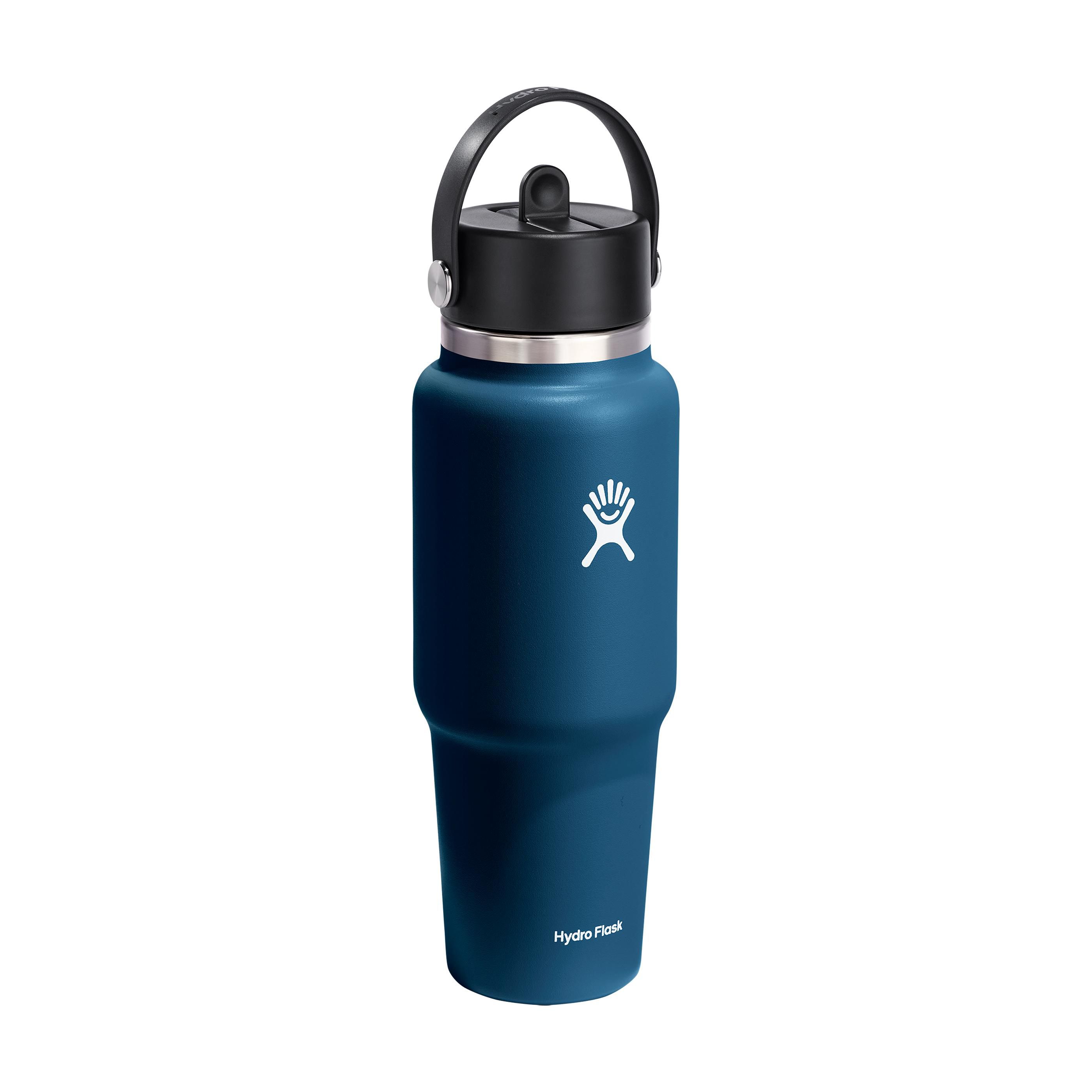 Vue 2 de Hydro Flask Wide Mouth Travel Bottle with Flex Straw Cap 946 ml bouteille d'eau