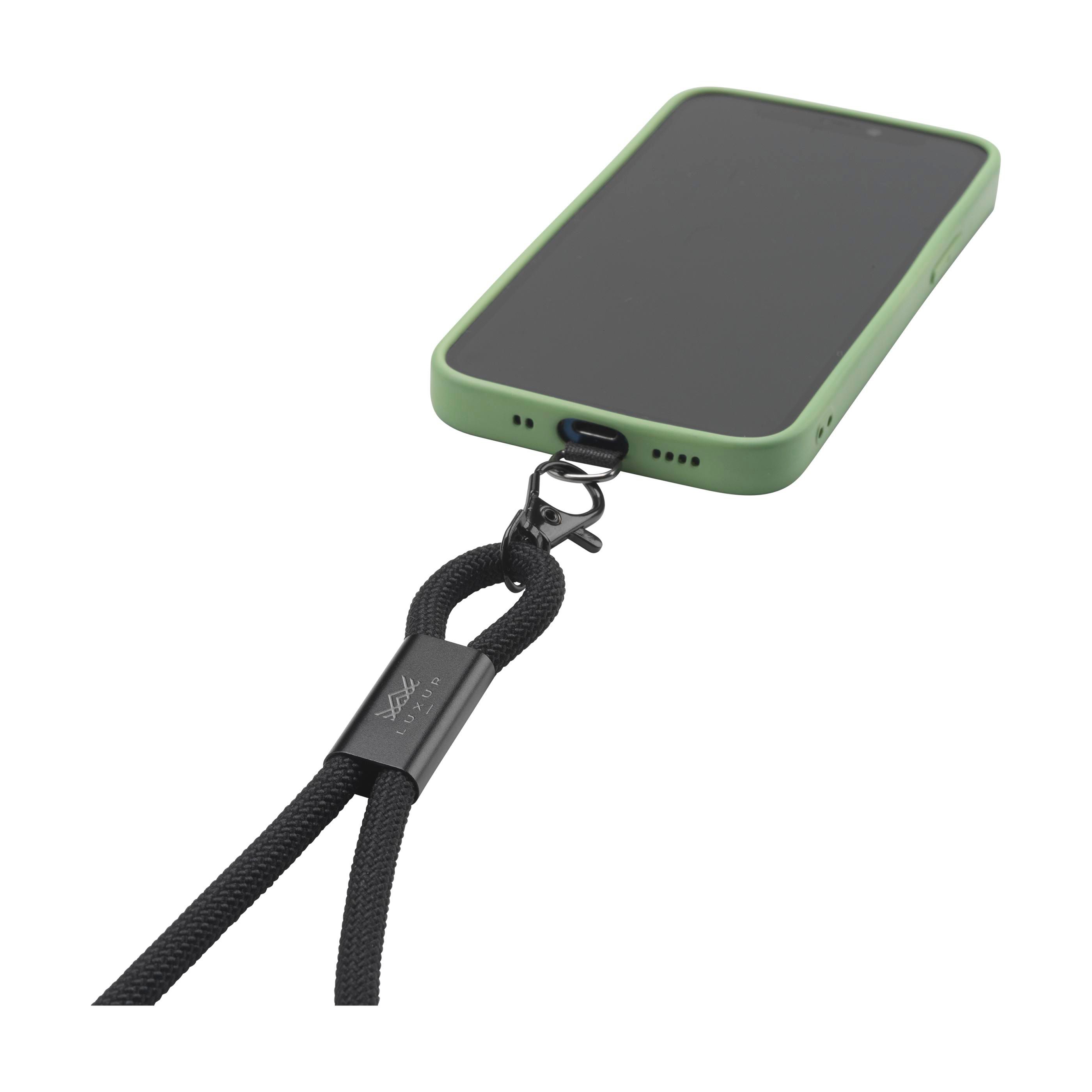 Vue 8 de Lanyard 2-in-1 GRS RPET Load & Sync USB Cable
