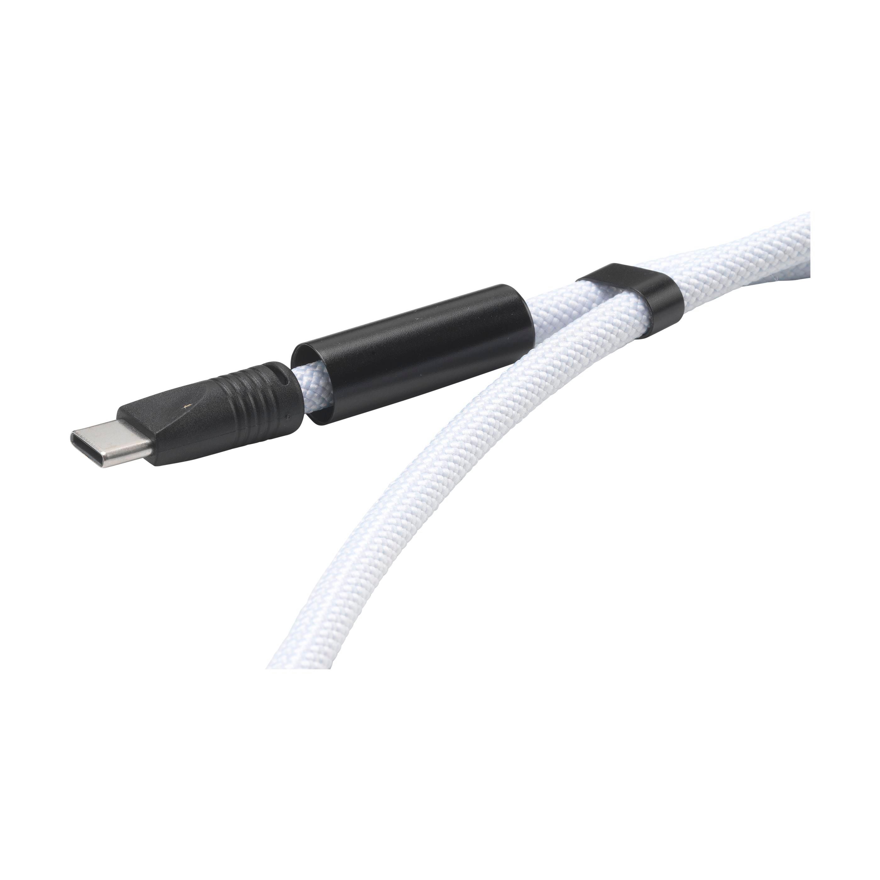 Vue 4 de Lanyard 2-in-1 GRS RPET Load & Sync USB Cable