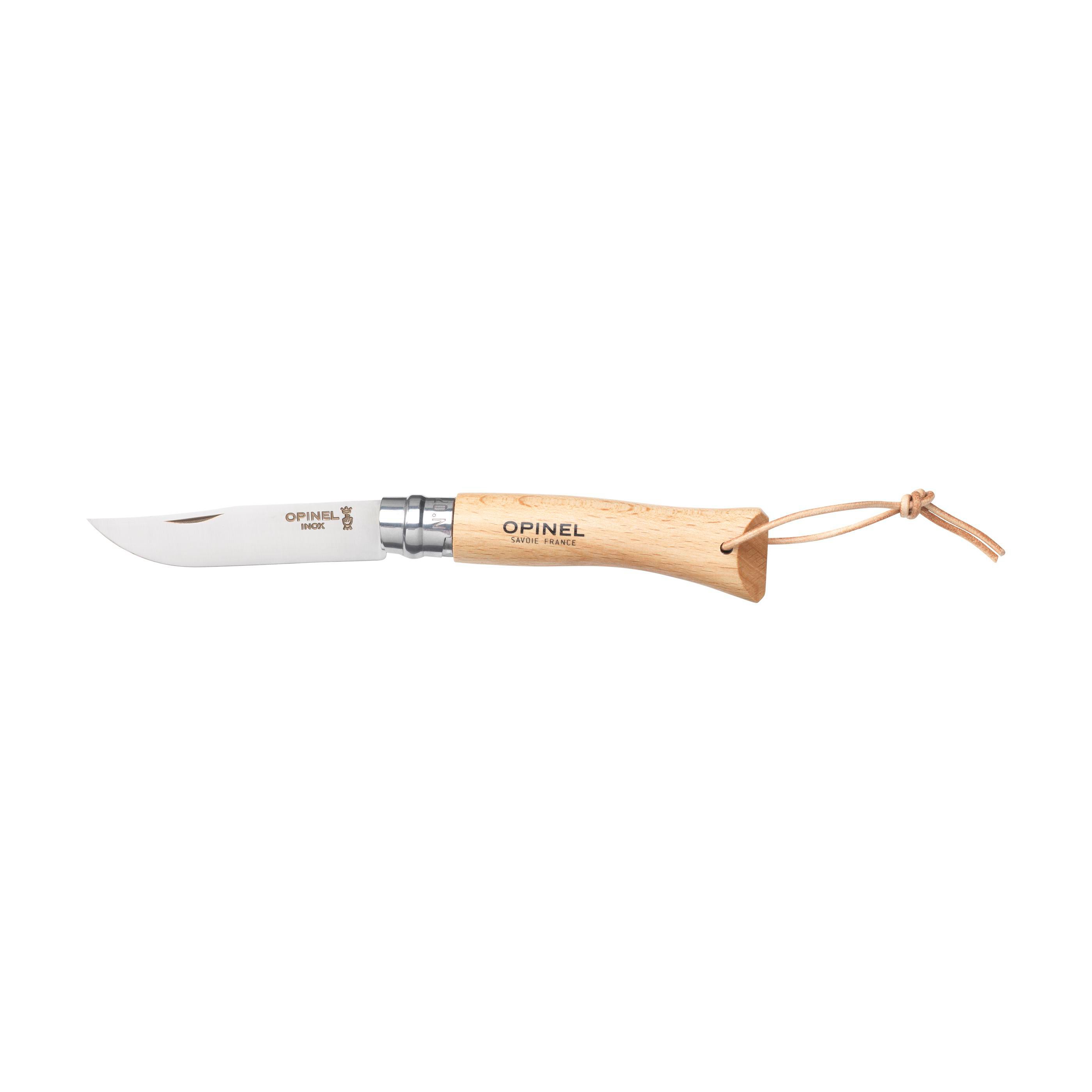 Vue 2 de Opinel Inox No 07 couteau de poche en étui à couteau