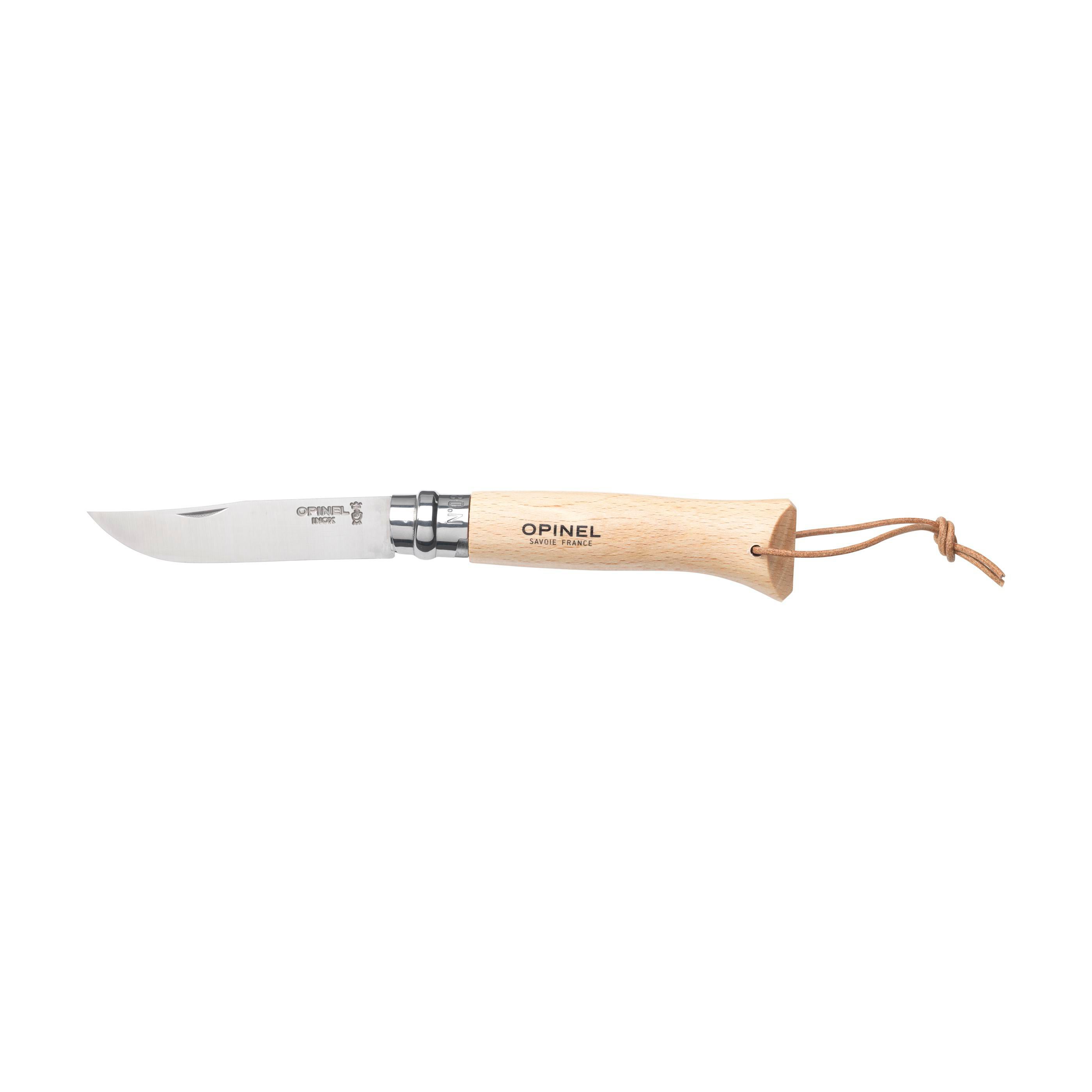 Vue 2 de Opinel Inox No 8 couteau de poche en étui à couteau