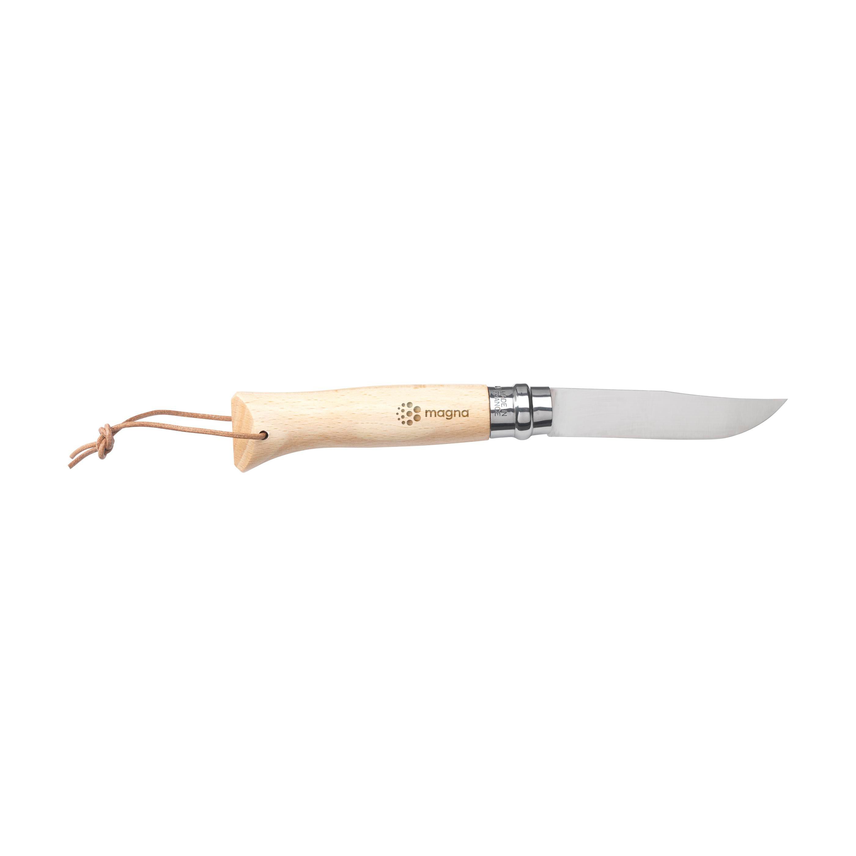 Vue 3 de Opinel Inox No 8 couteau de poche en étui à couteau