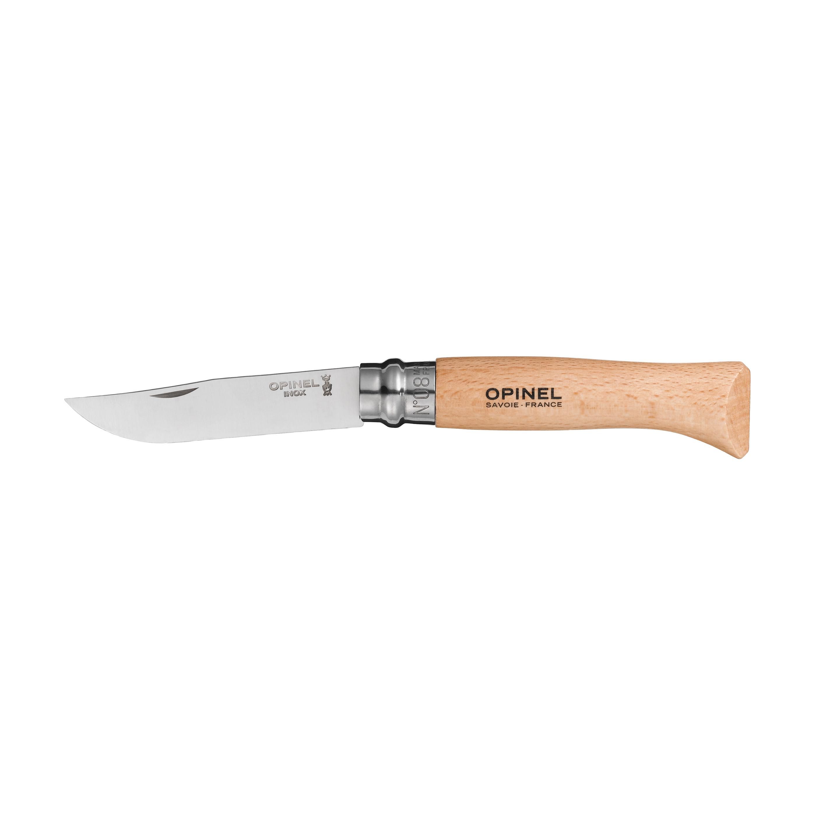 Vue 2 de Opinel Inox No 08 couteau de poche en étui à couteau