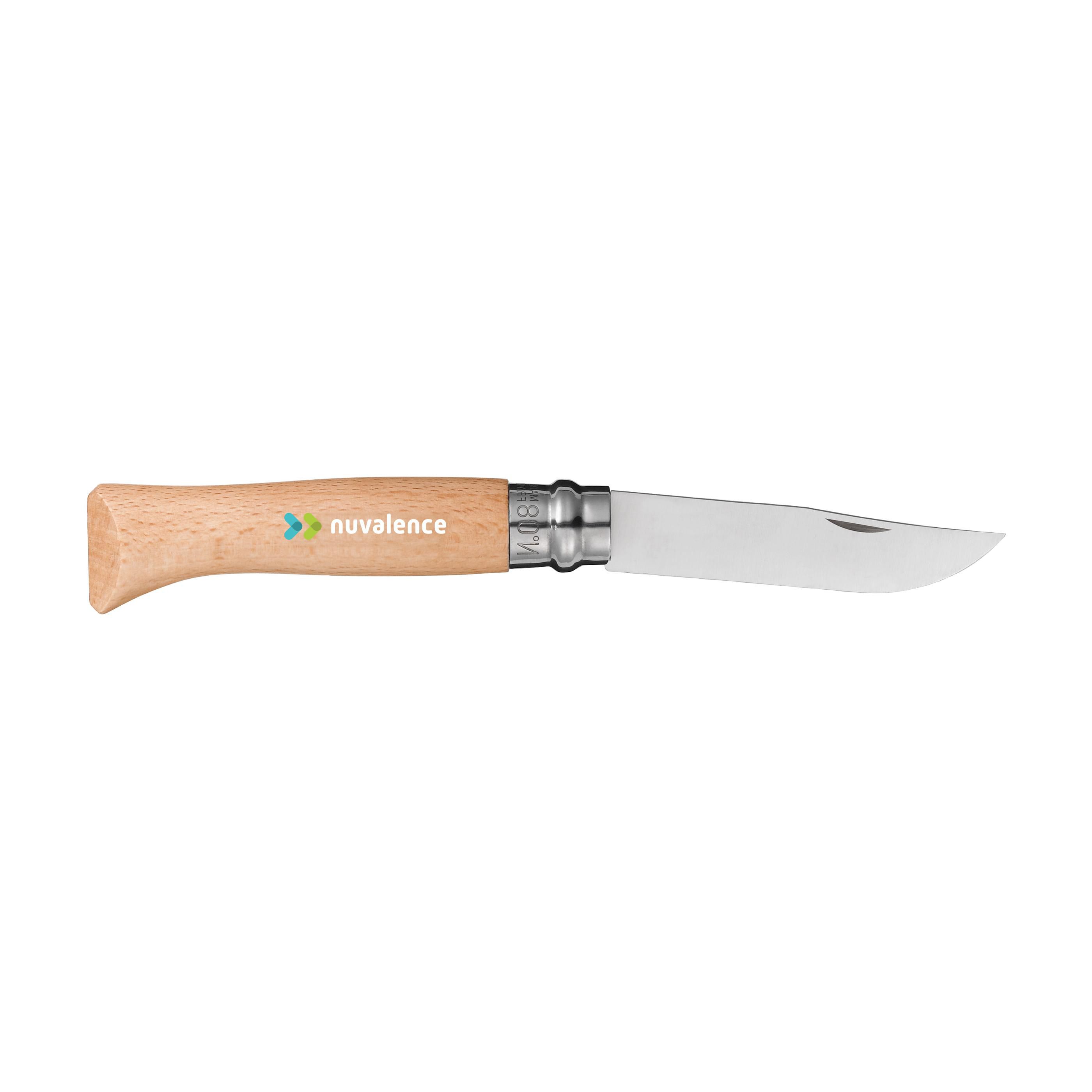 Vue 3 de Opinel Inox No 08 couteau de poche en étui à couteau