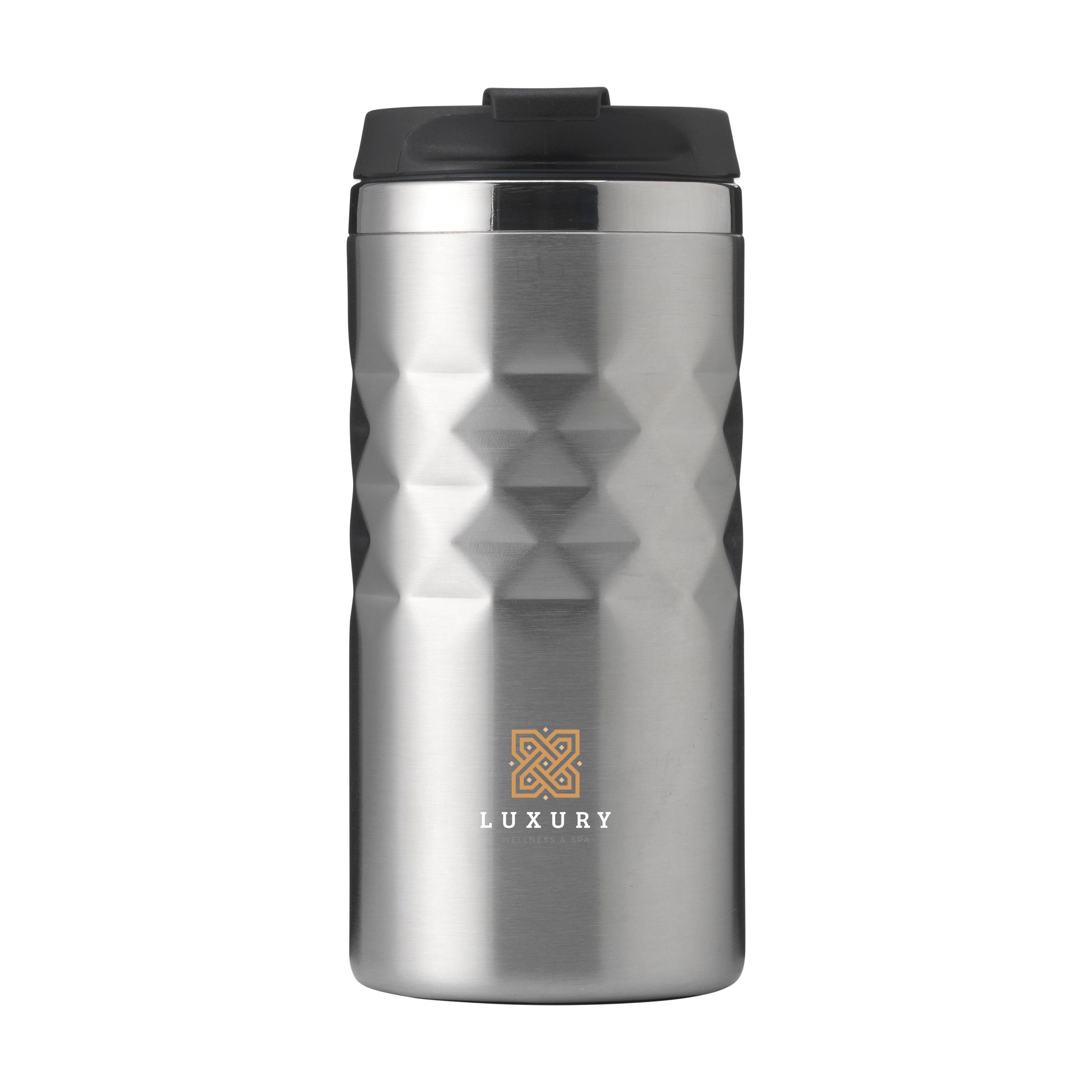 Vue 2 de Geometric Mug RCS Recycled Steel 280 ml gobelet iso