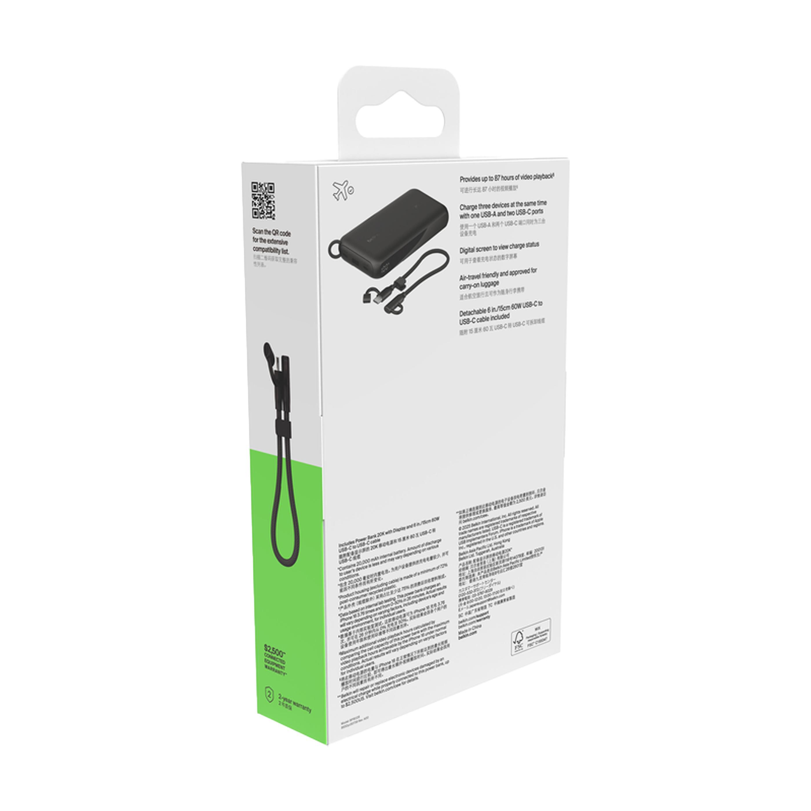 Vue 16 de Belkin BoostCharge Powerbank 20K with Display