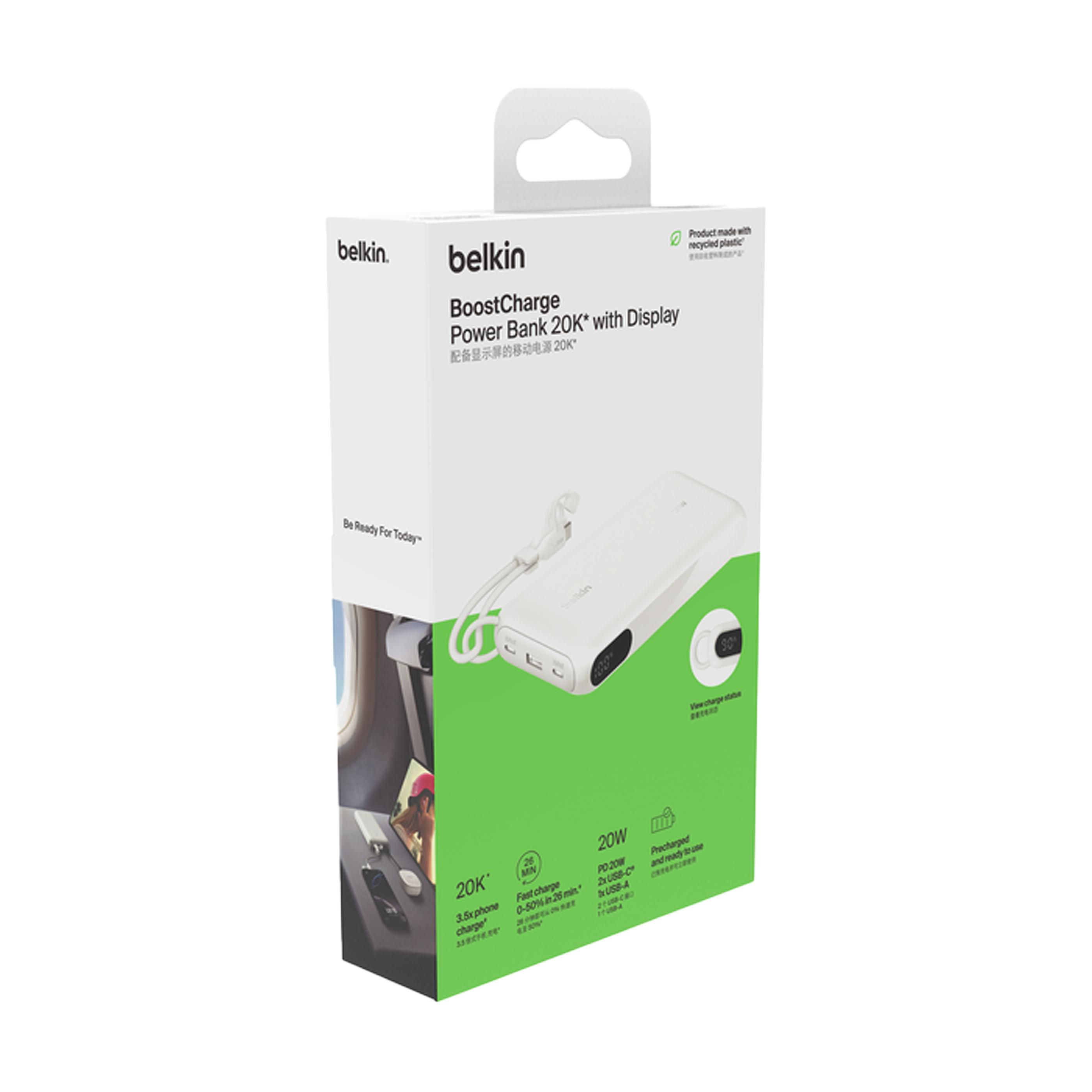 Vue 7 de Belkin BoostCharge Powerbank 20K with Display