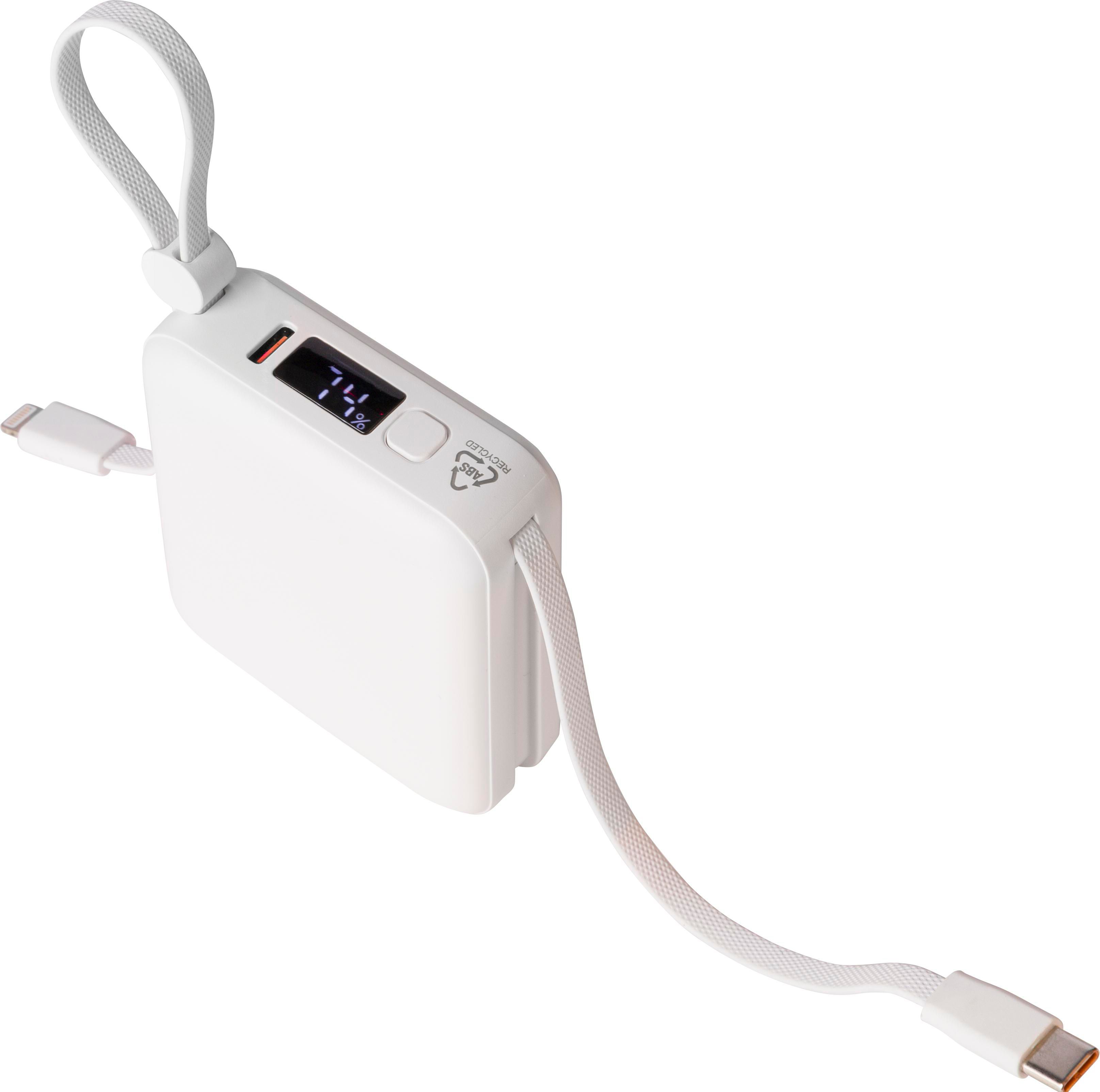 Vue 3 de Batterie externe Jona | Recyclée | 10&nbsp;000 mAh