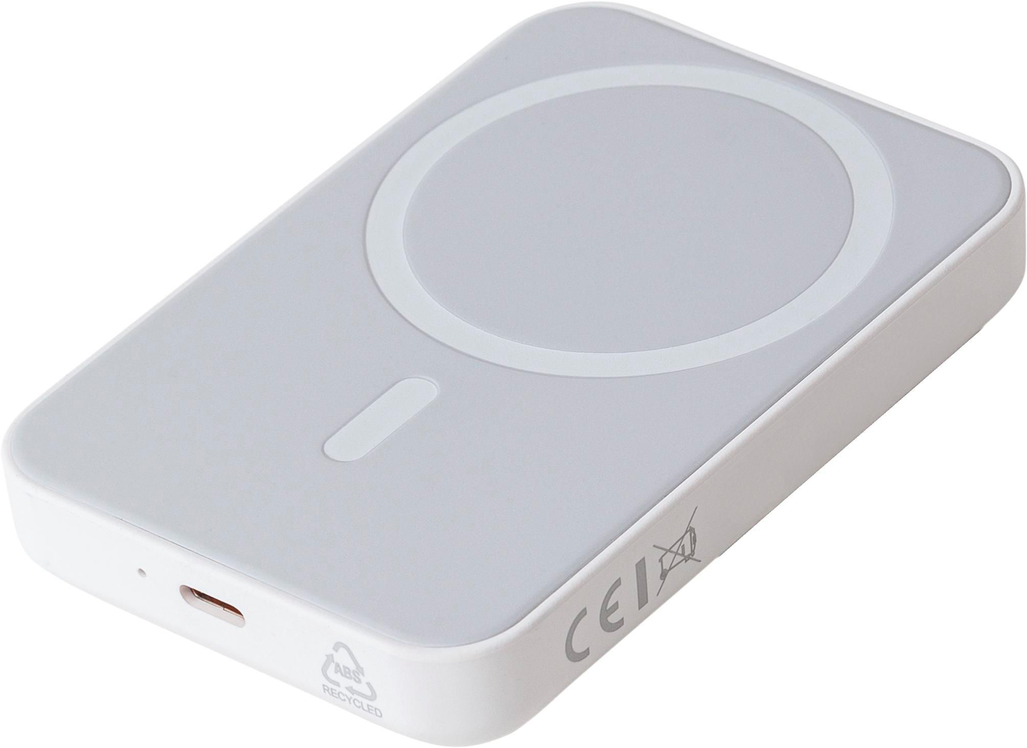 Vue 3 de Batterie externe avec chargeur sans fil Miren | Recyclée | 5&nbsp;000 mAh | Compatible MagSafe
