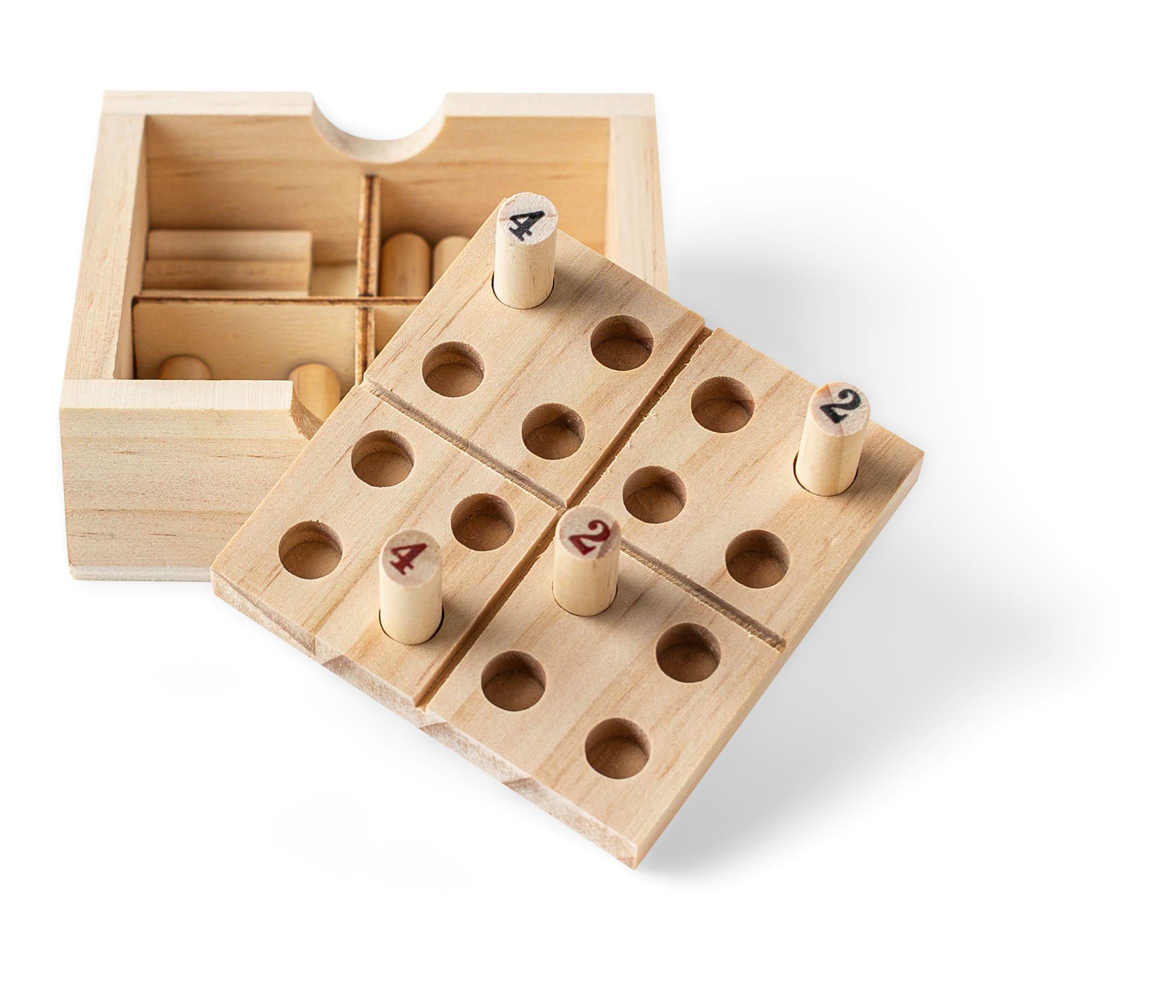 Vue 7 de Set de mini-sudoku Kenza | Bois de pin