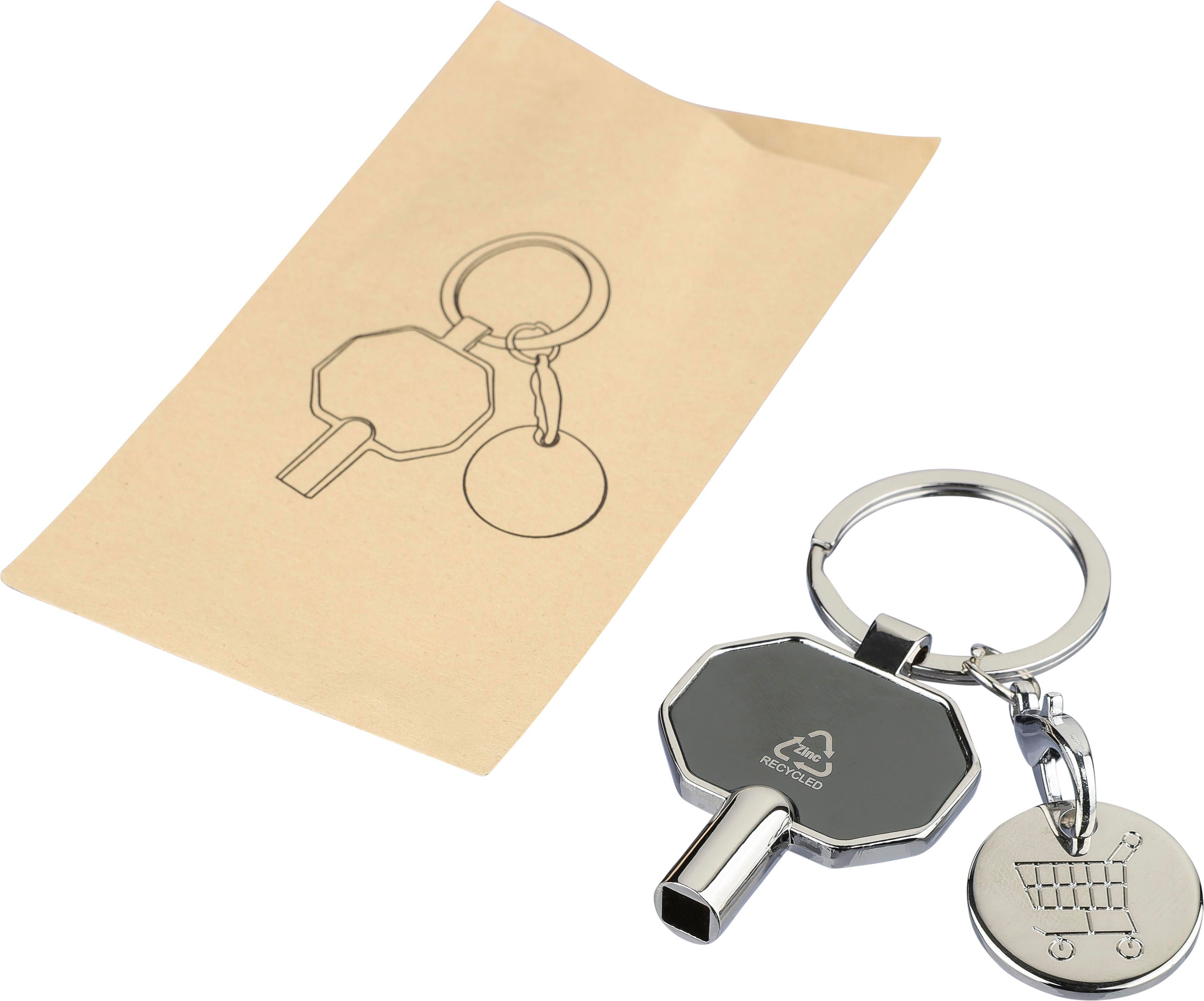 Vue 8 de Porte-clés avec clé de purge Mara | Recyclé | Jeton de caddie