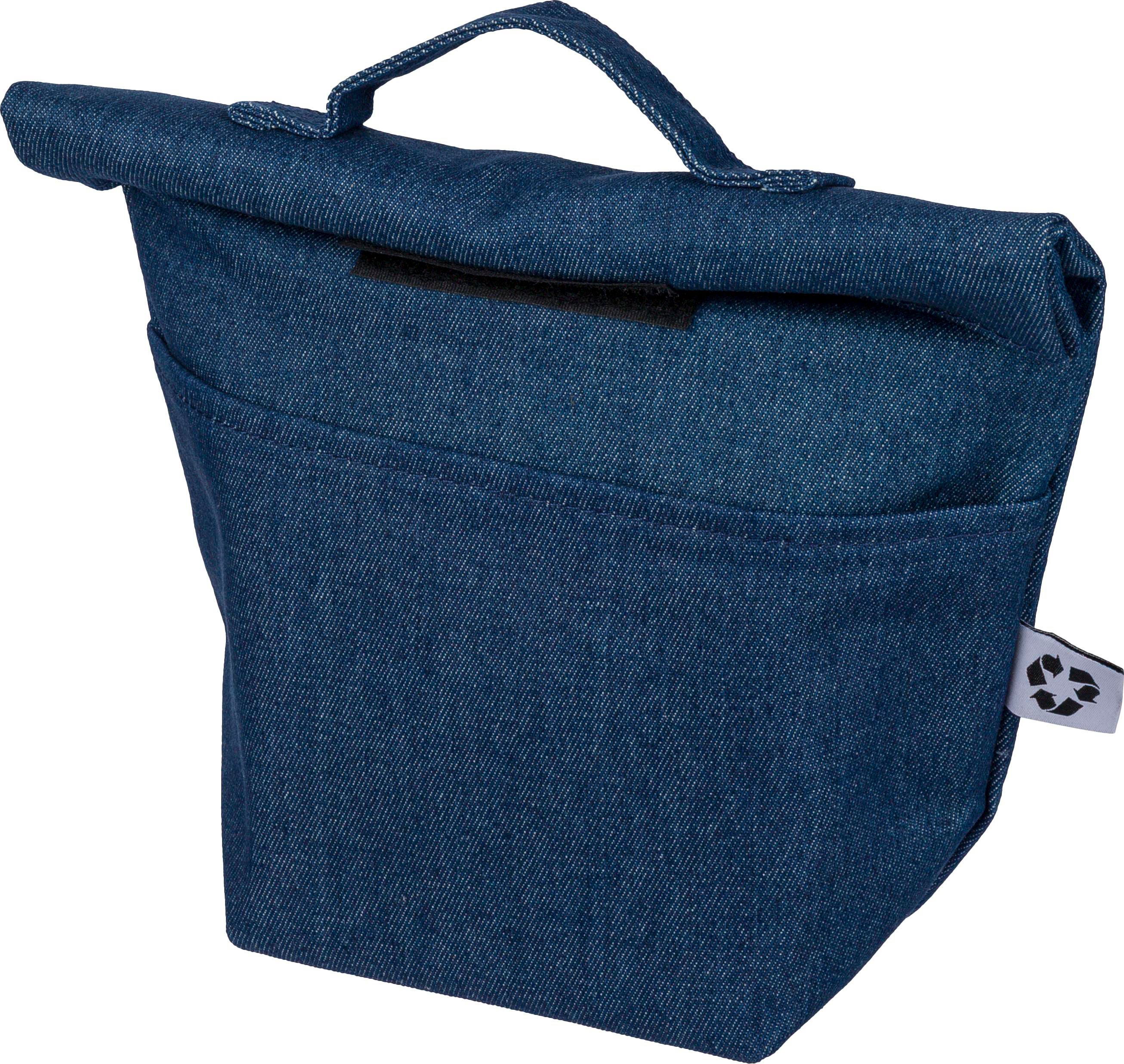 Vue 4 de Sac isotherme Mira | Denim recyclé | Rabat roulé | 8 l