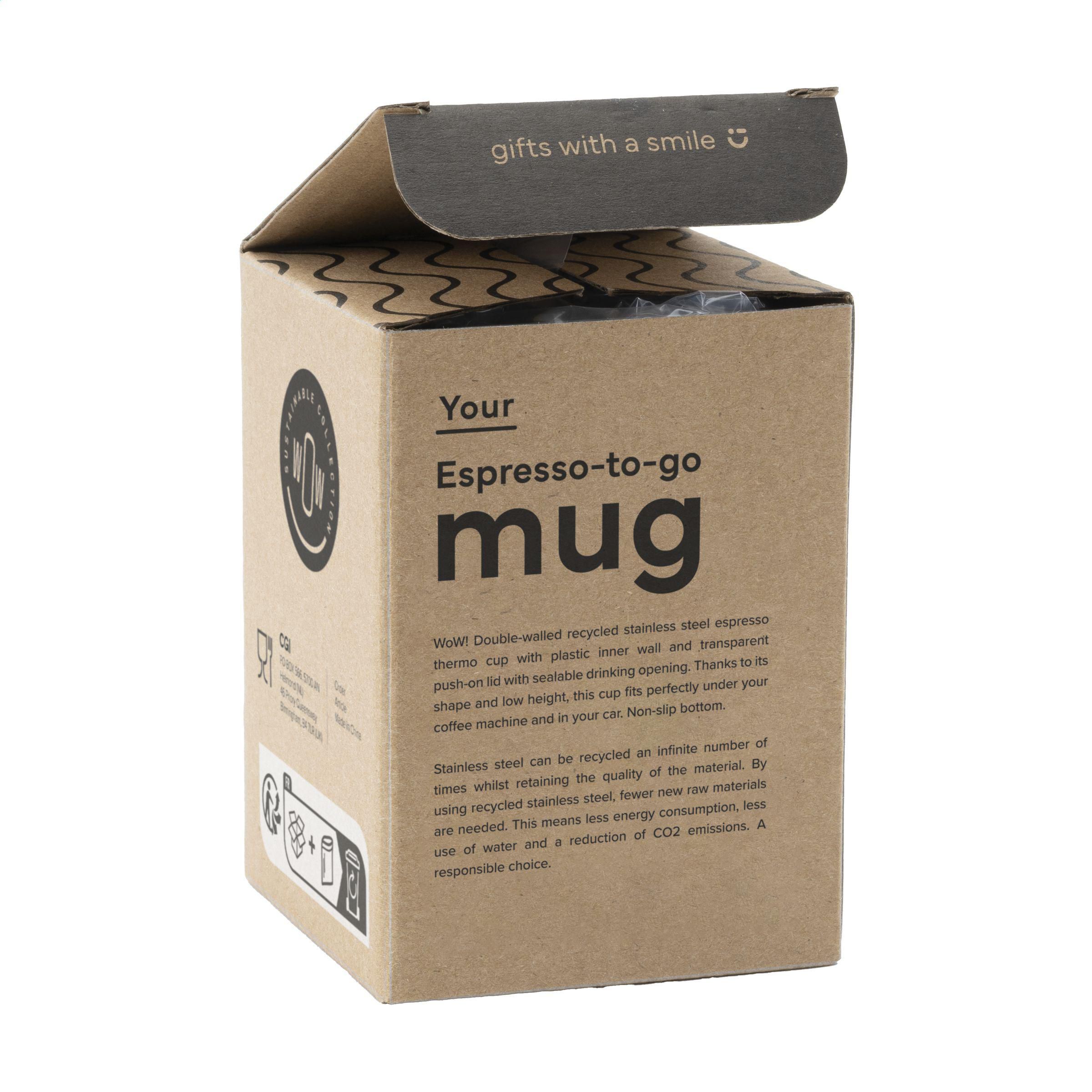 Vue 6 de Espresso-to-Go Mug RCS Recycled Steel 170 ml