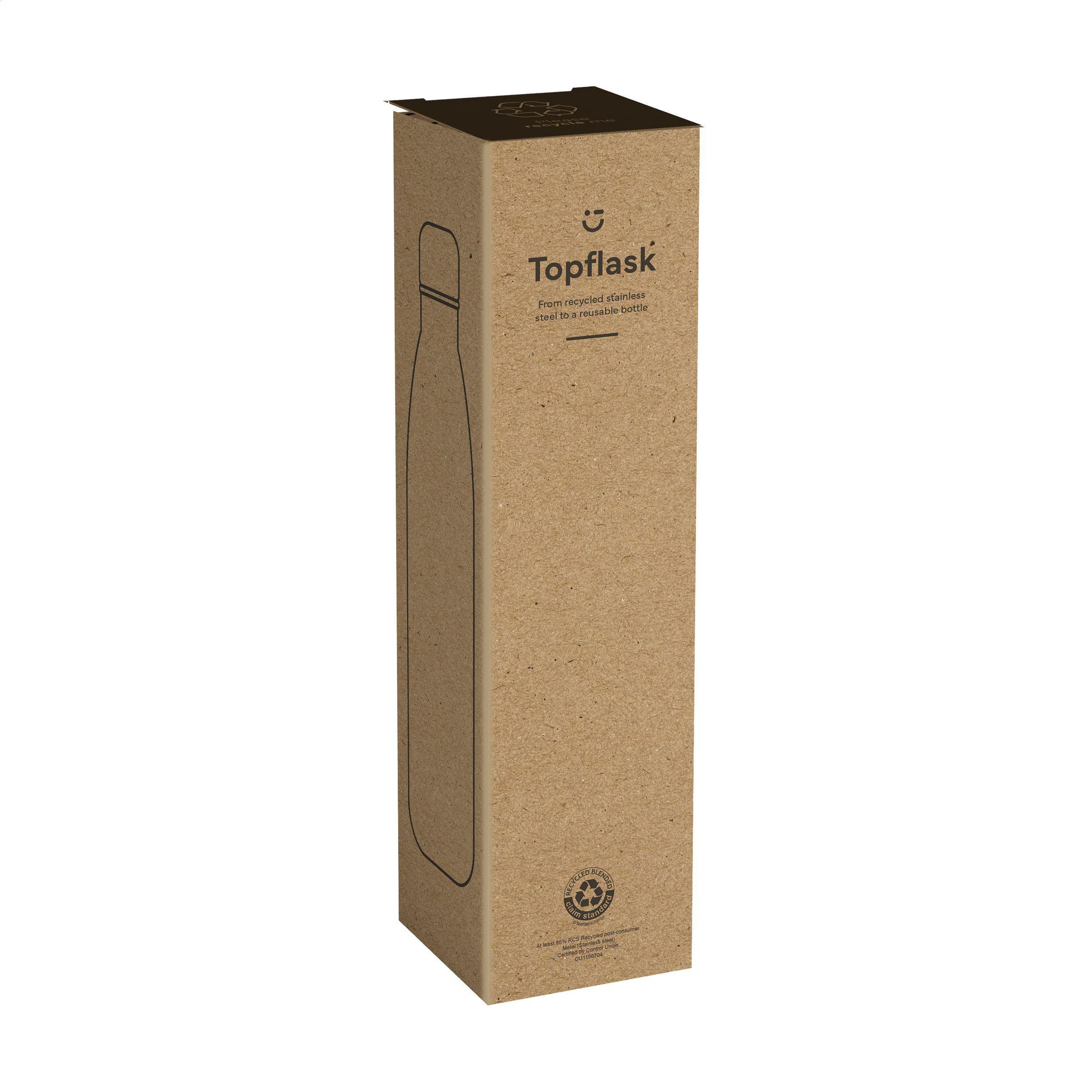 Vue 3 de Topflask RCS Recycled Steel 750 ml bouteille