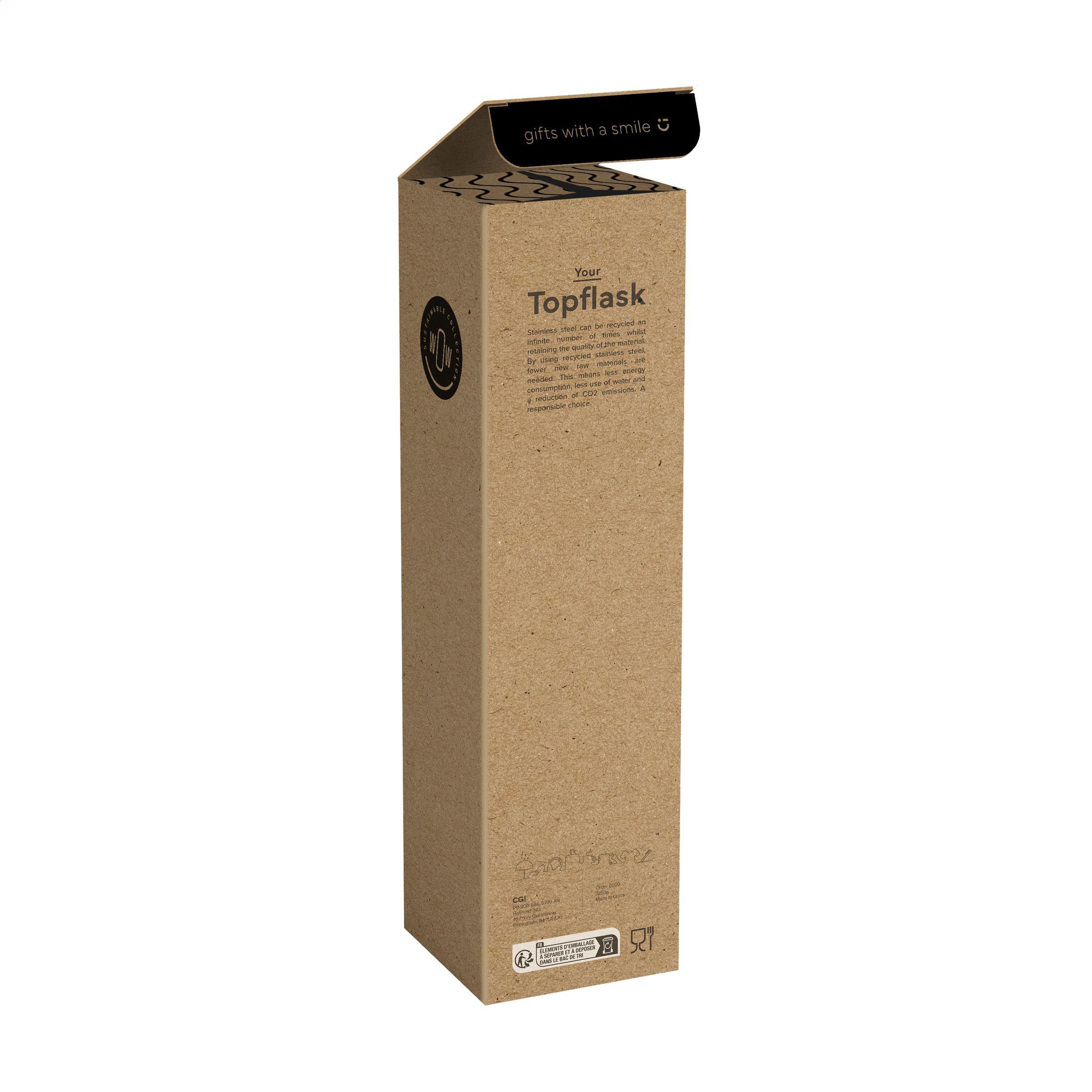 Vue 4 de Topflask RCS Recycled Steel 750 ml bouteille