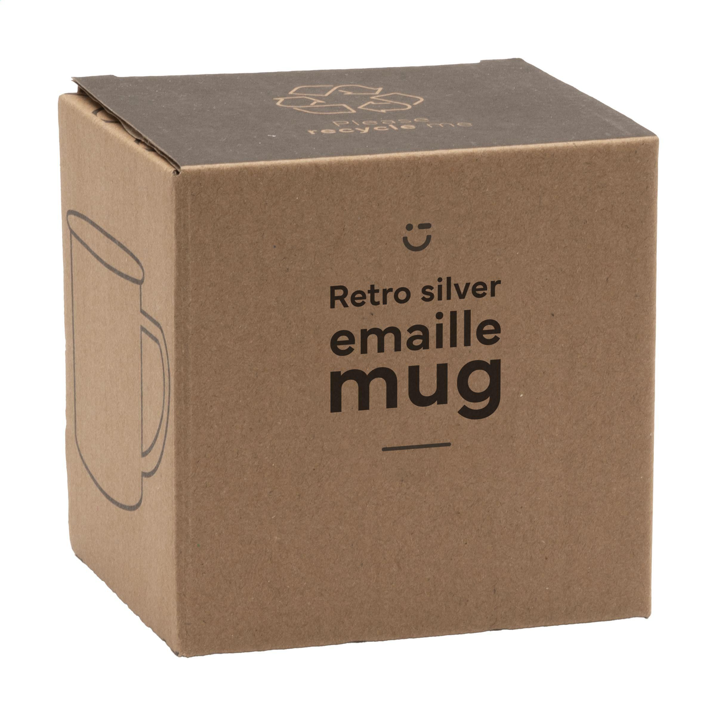 Vue 2 de Retro Silver Mug en Émail 350 ml