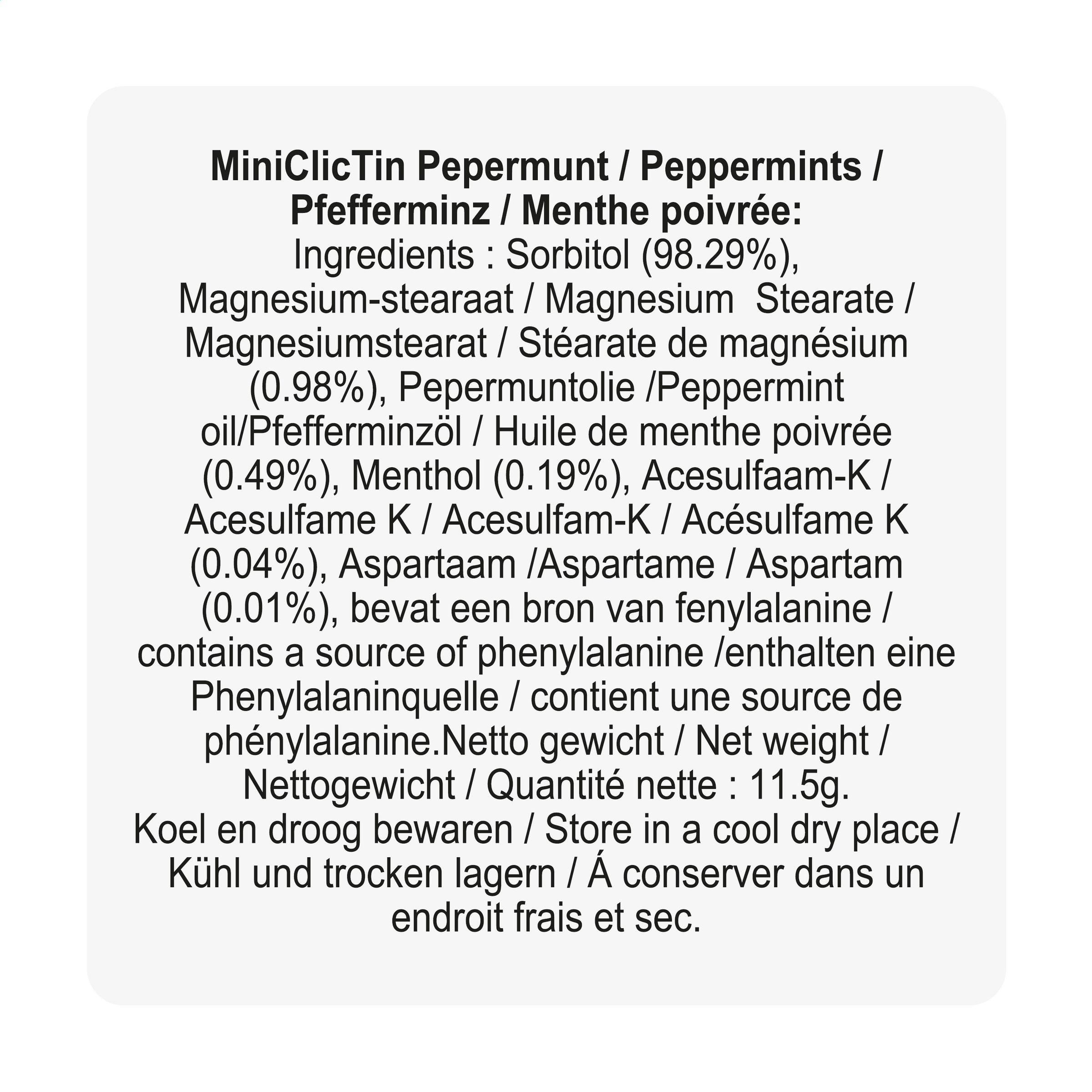 Vue 5 de Mini ClicTin pastilles à la menthe