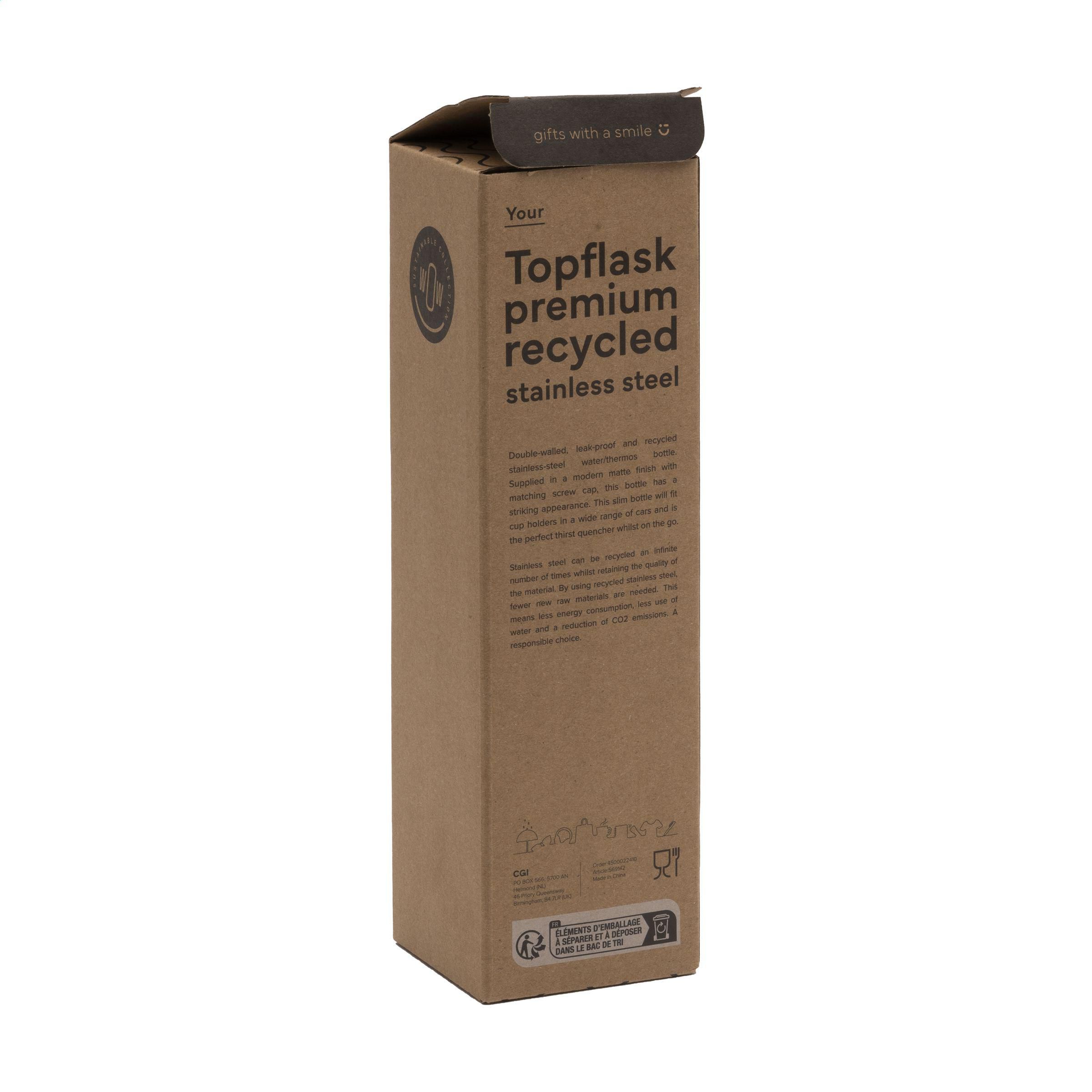 Vue 4 de Topflask Premium RCS Recycled Steel 500 ml bouteille