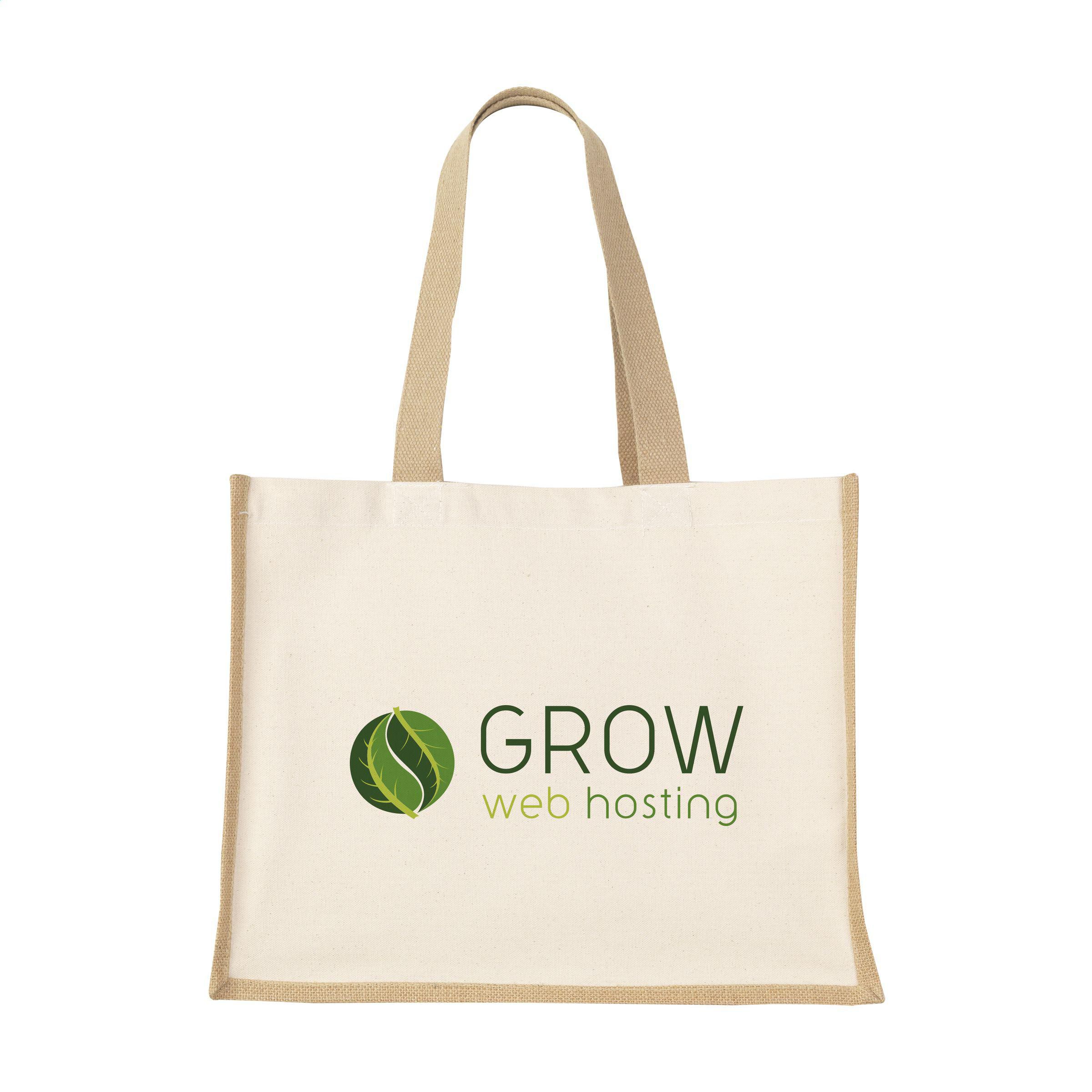 Vue 2 de Jute Canvas Shopper (320 g/m²) sac shopping