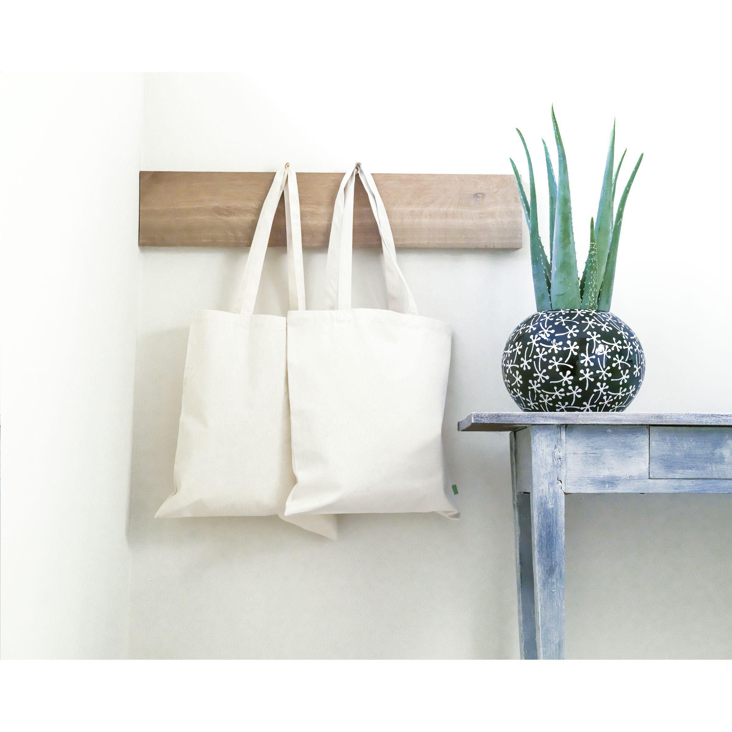 Vue 4 de Organic Cotton Shopper Natural (140 g/m²) sac