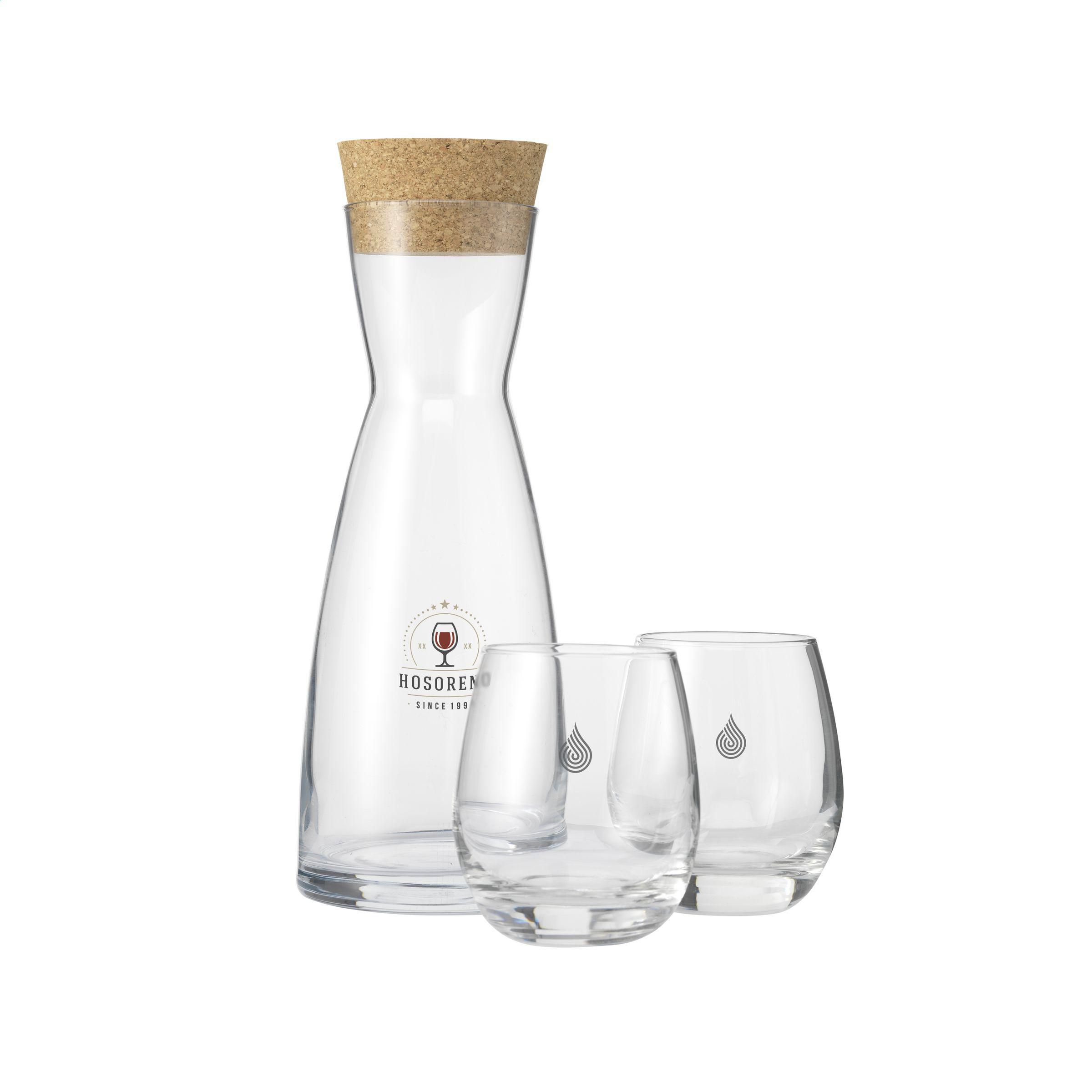 Vue 3 de Ypsilon Carafe 1 L avec un bouchon en liège