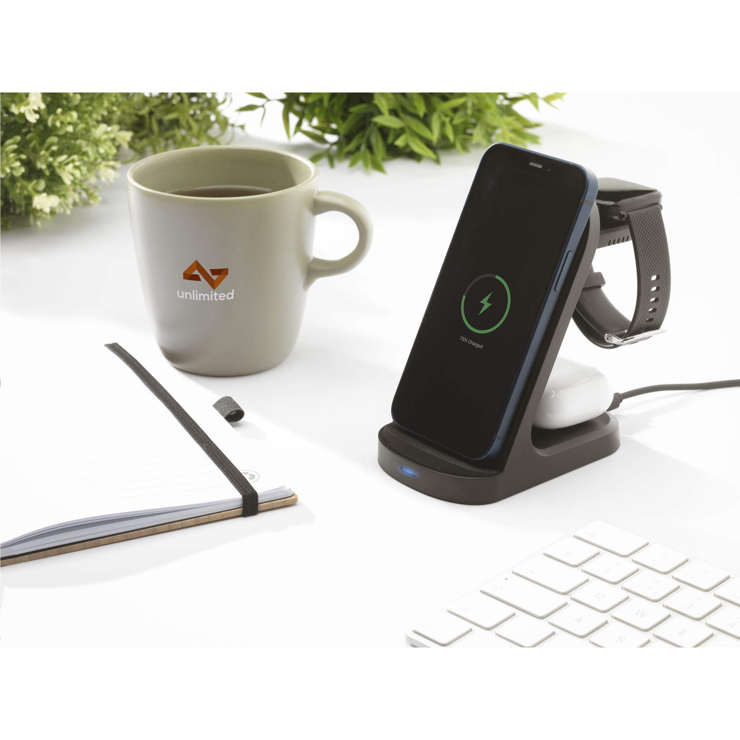 Vue 9 de Triple-Up RCS Recycled ABS Wireless Charger Stand