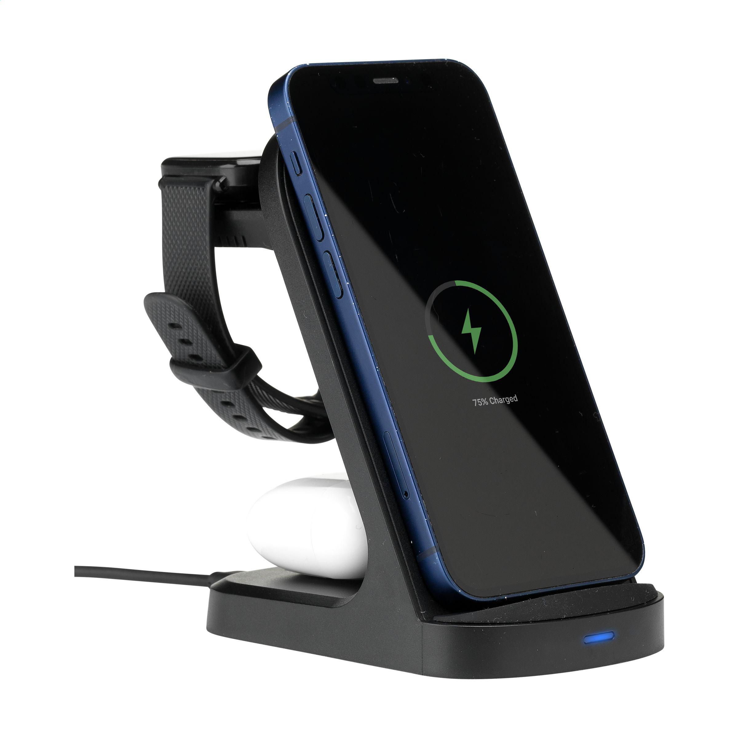 Vue 2 de Triple-Up RCS Recycled ABS Wireless Charger Stand