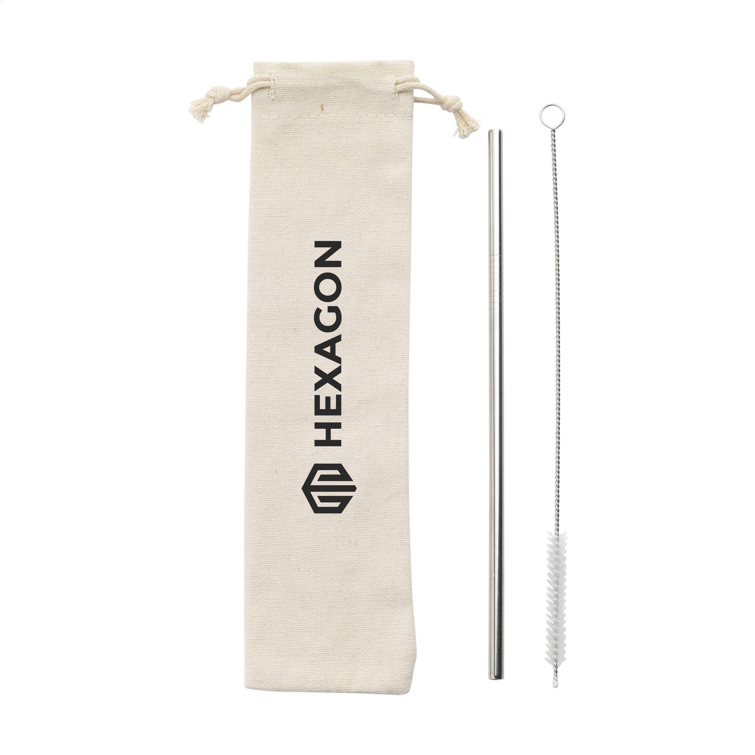 Reusable 1 piece Straw Set paille acier inoxydable