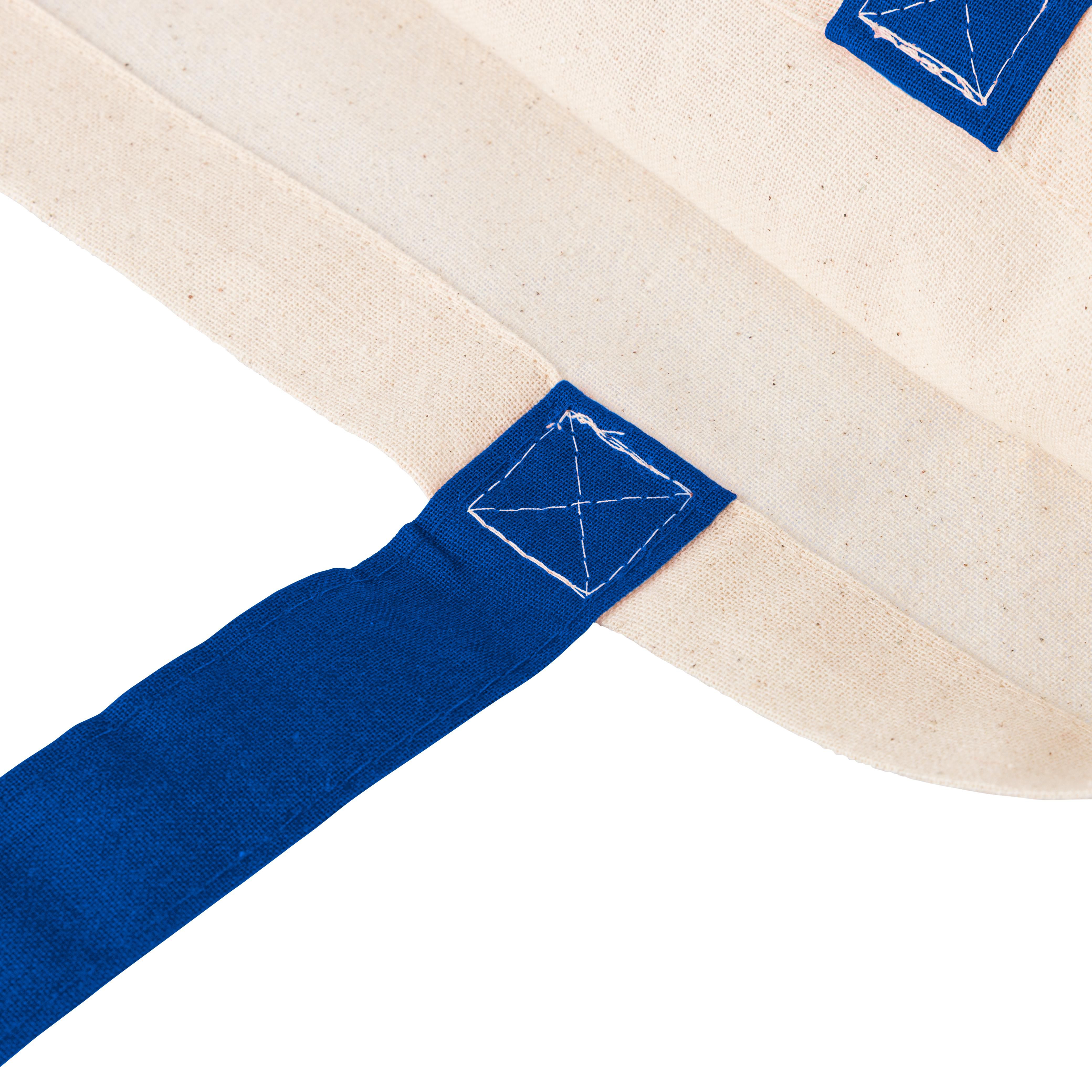 Vue 2 de Sac de courses Maris | Coton | Poignées colorées