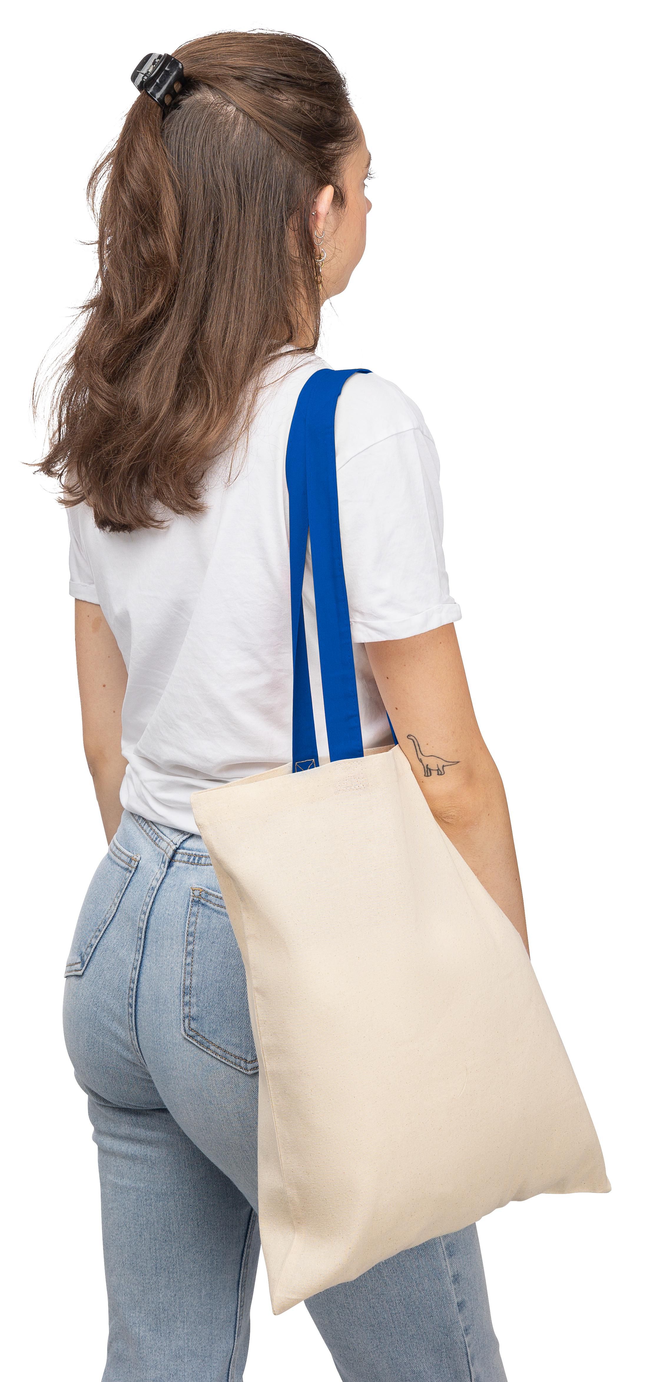 Vue 4 de Sac de courses Maris | Coton | Poignées colorées