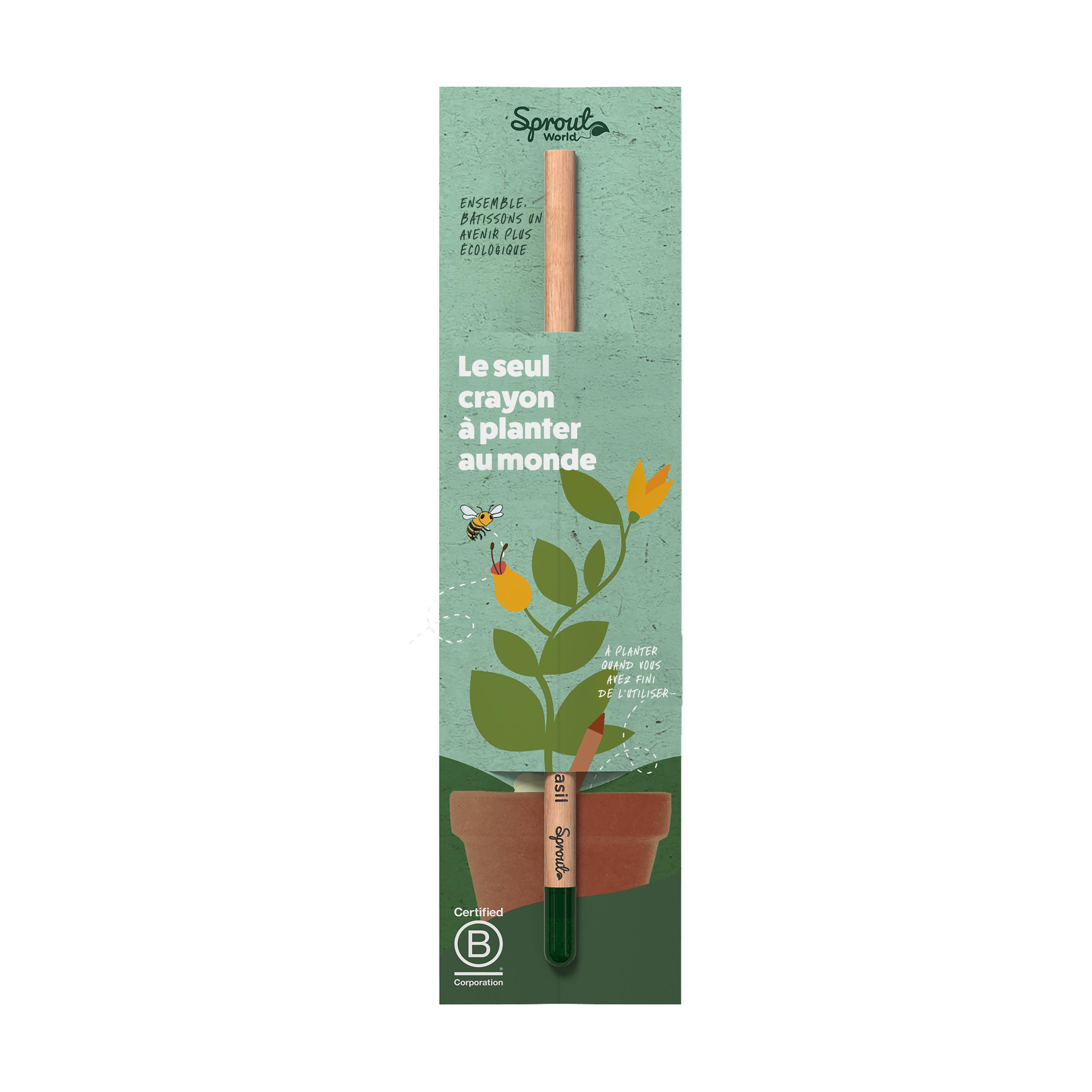 Vue 2 de Sproutworld Unsharpened Pencil & Header Card crayon non taillé