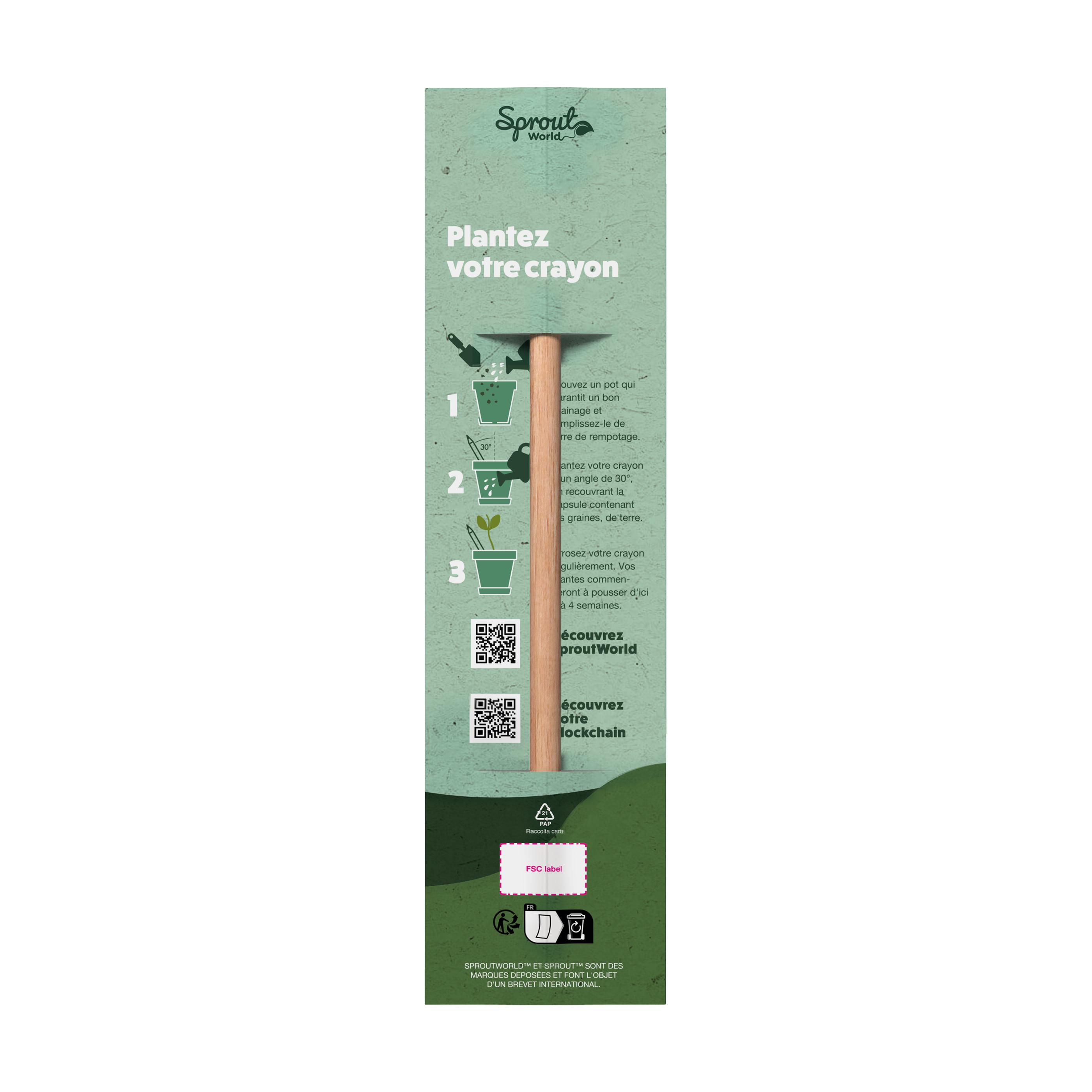 Vue 3 de Sproutworld Unsharpened Pencil & Header Card crayon non taillé