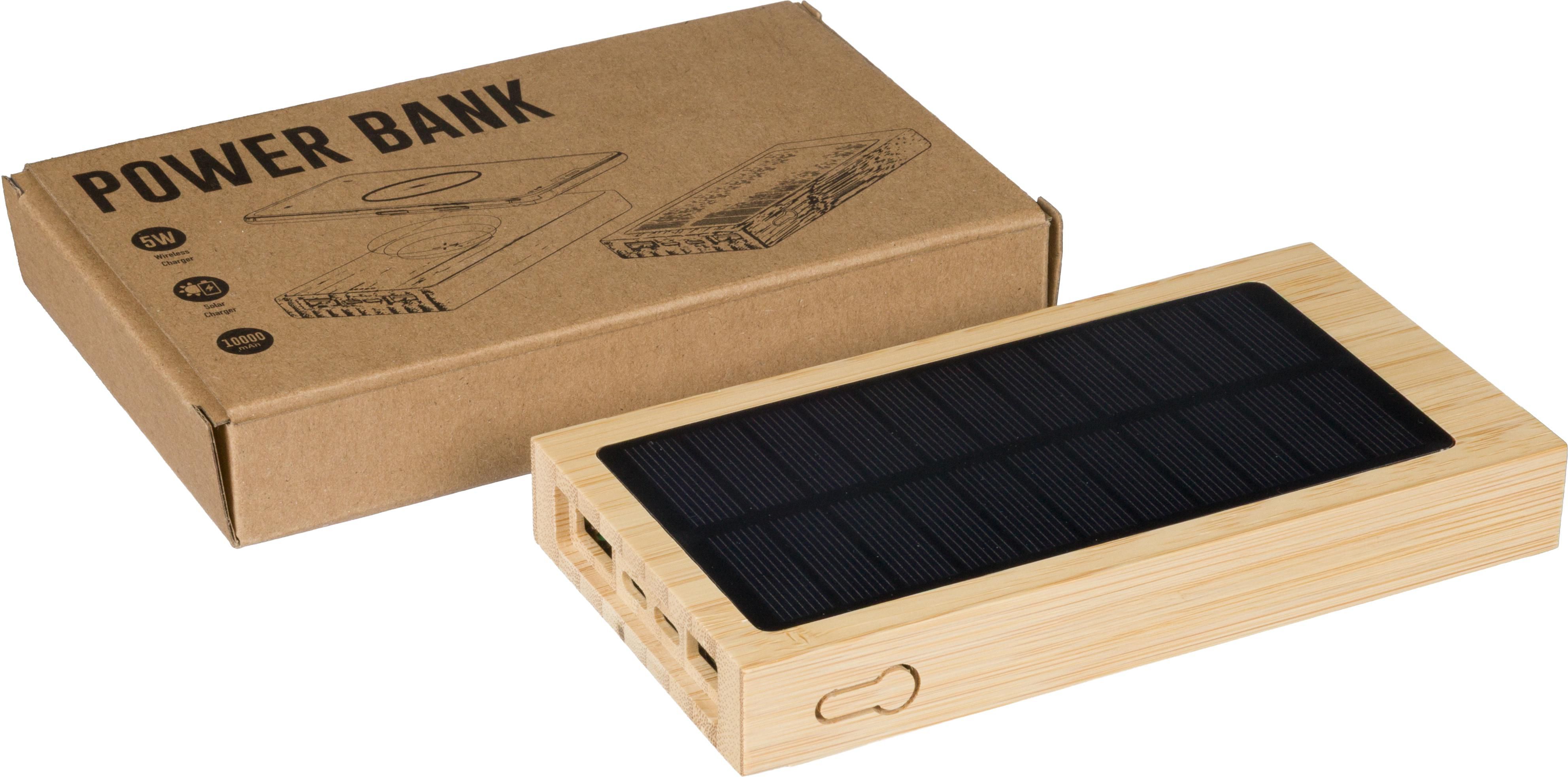 Vue 9 de Batterie externe Elz | Bambou | Solaire | 10 000 mAh