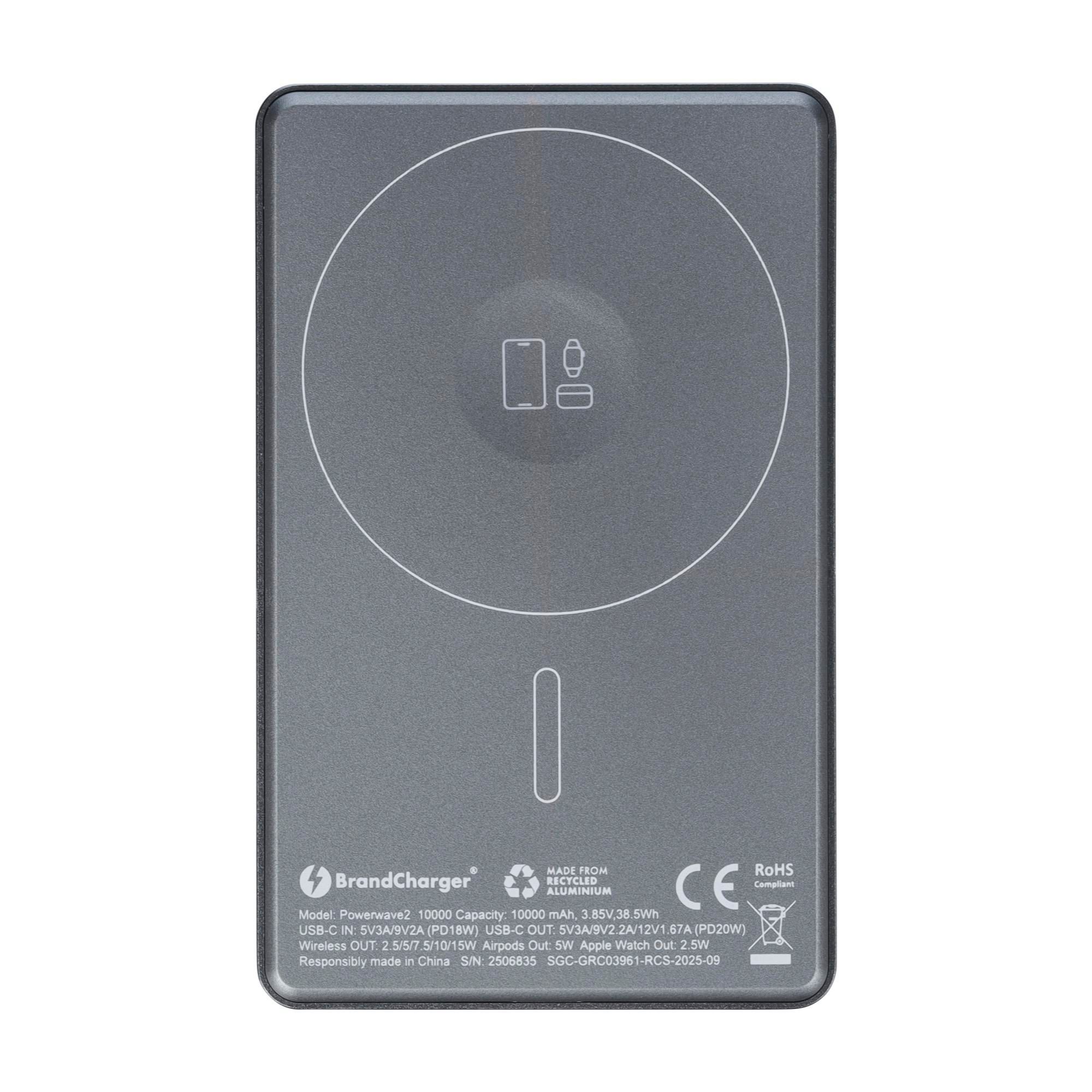Vue 4 de BrandCharger batterie externe Powerwave 2 | Recyclée | 10 000 mAh