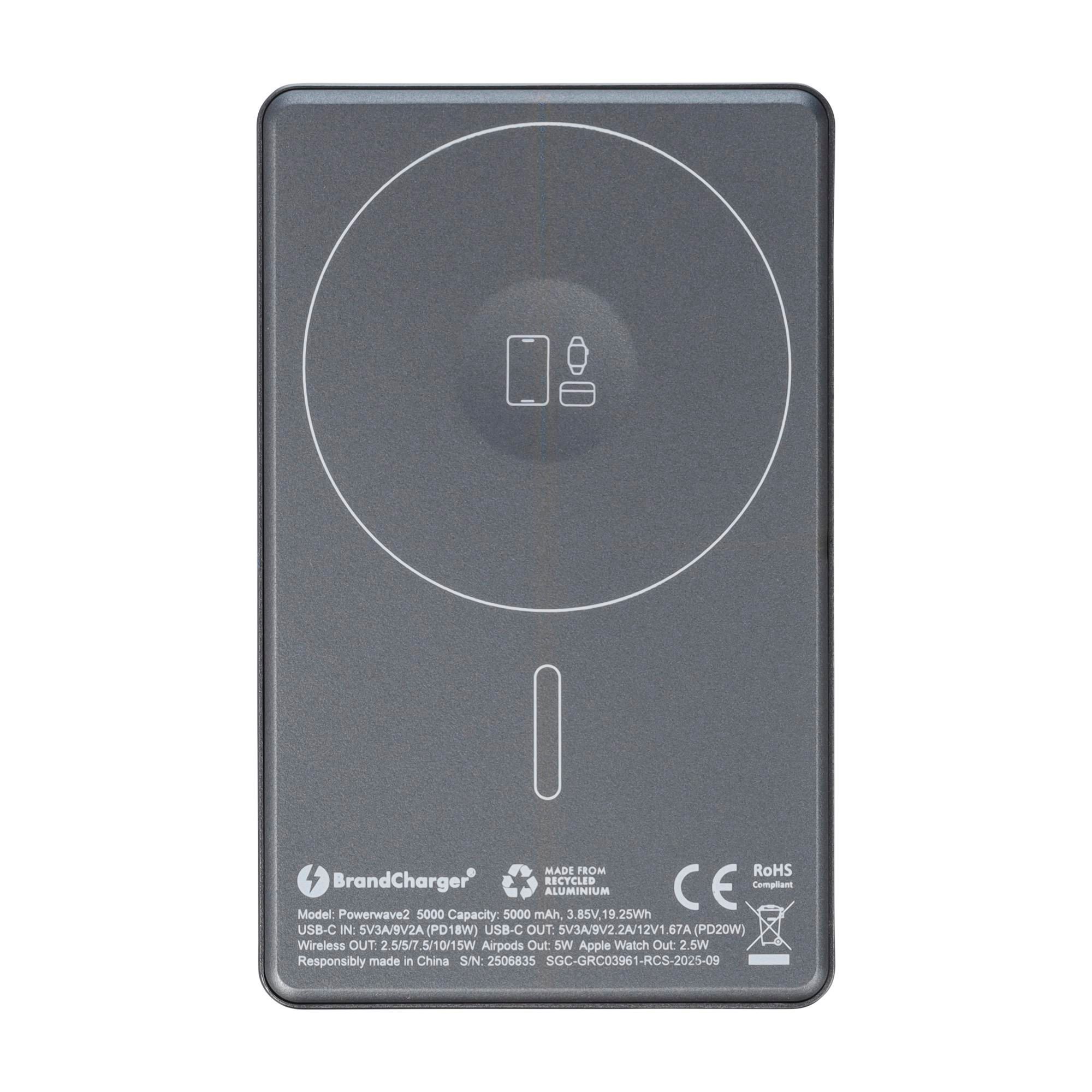 Vue 4 de BrandCharger batterie externe Powerwave 2 | Recyclée | 5 000 mAh