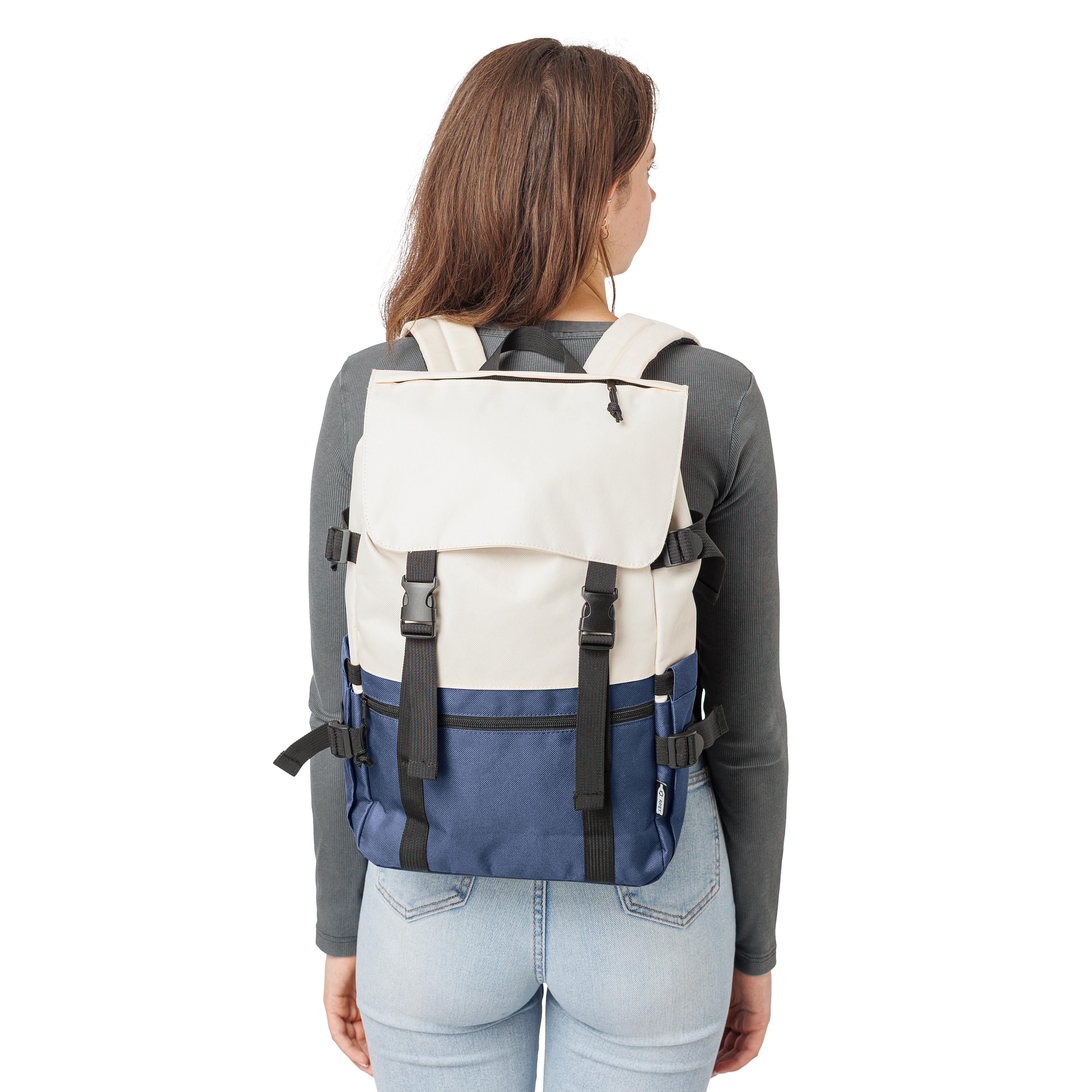 Vue 6 de Sac à dos Vayo 2-tons | Recyclé | Ordinateur portable 15" | 11 l