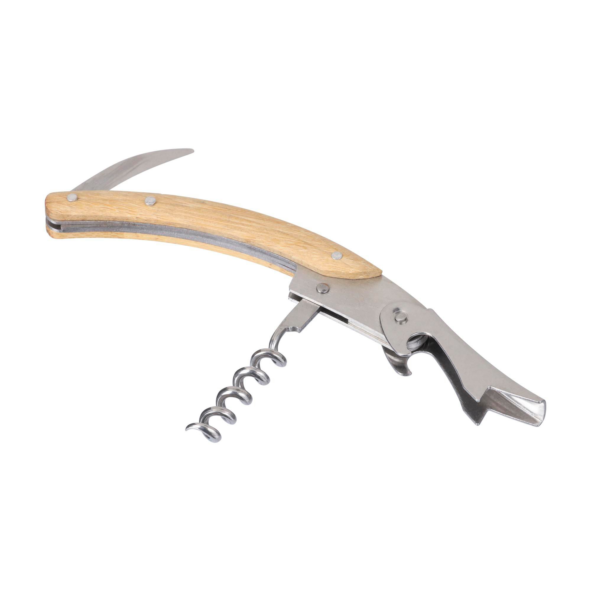 Vue 3 de Couteau de sommelier Lenny | Bambou