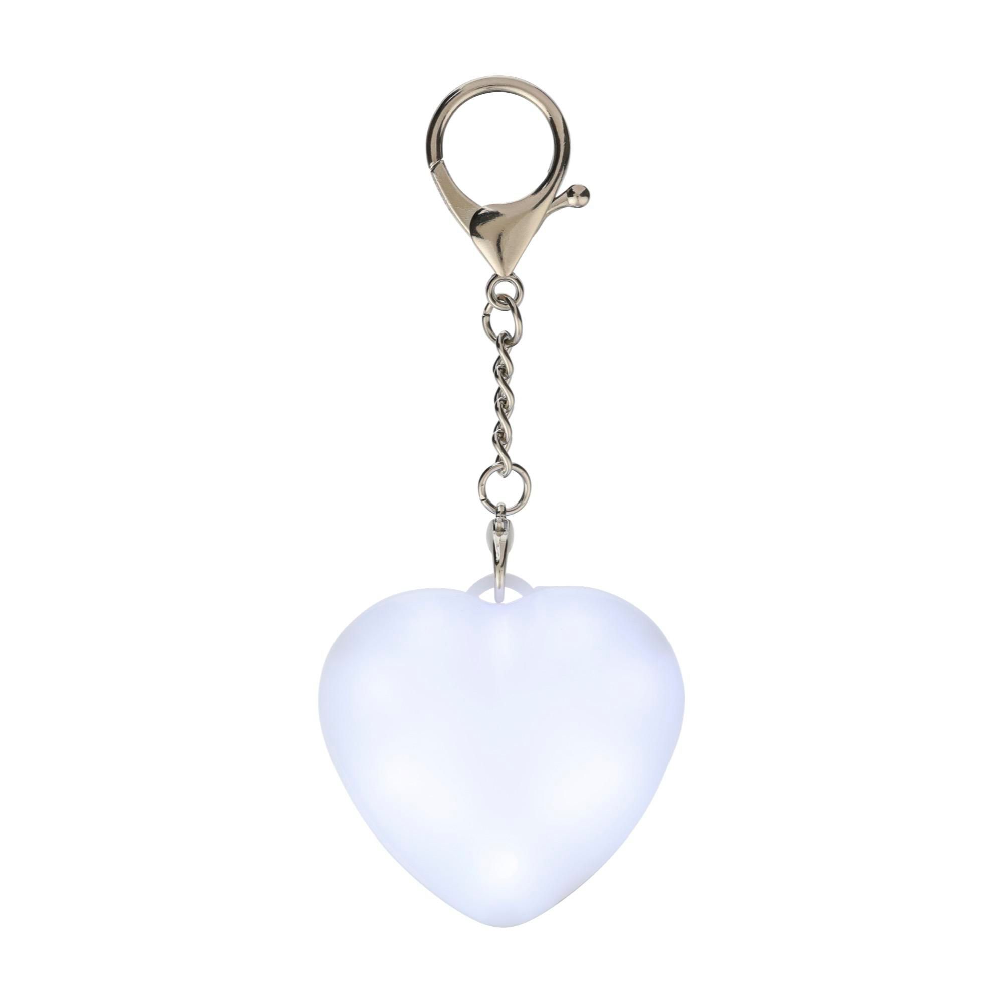Vue 2 de Porte-clés lumineux Gleamo | Forme cœur