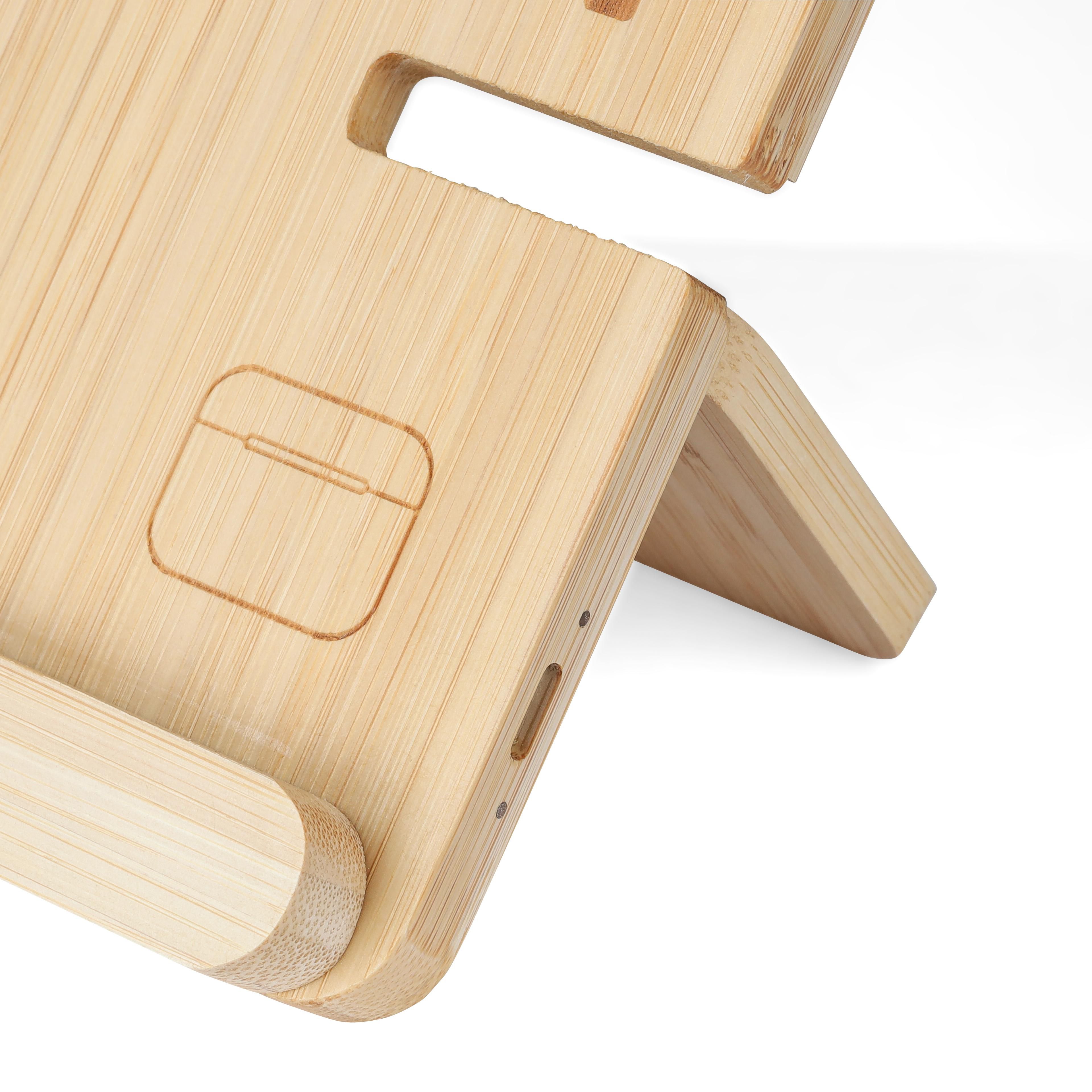 Vue 5 de Chargeur sans fil Tribu | Bambou | 3-en-1