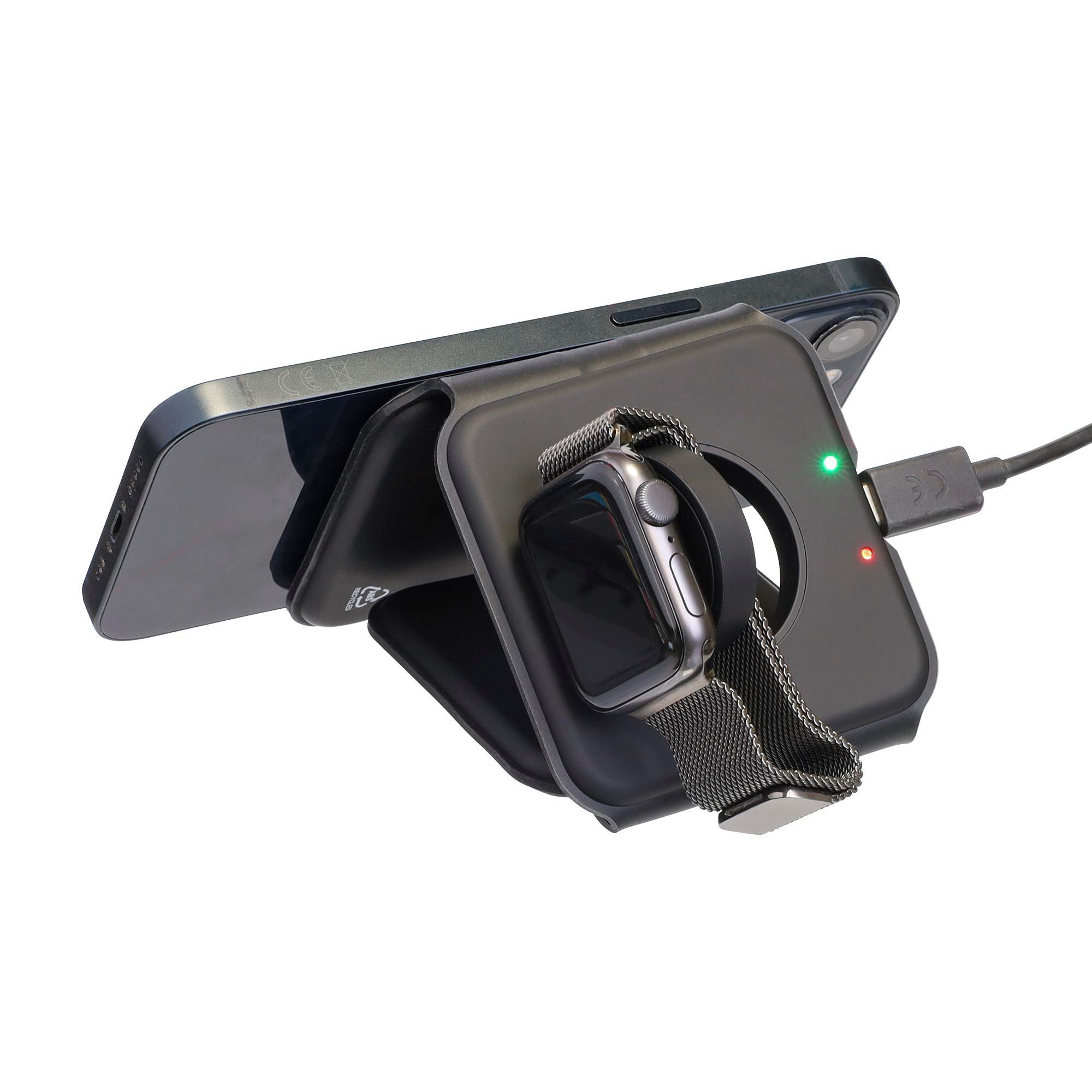 Vue 20 de Chargeur sans fil Trigo | Recyclé | 3-en-1