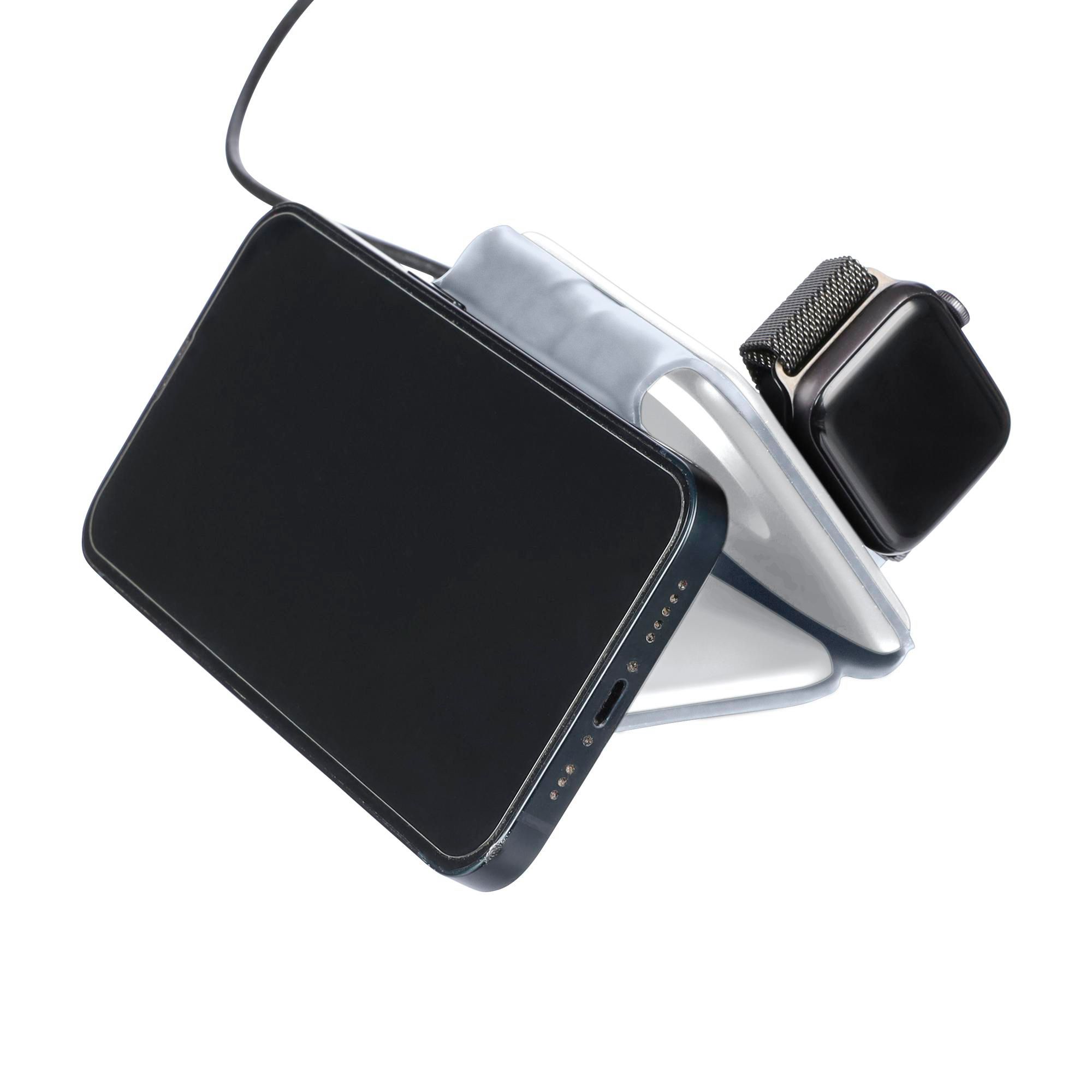 Vue 3 de Chargeur sans fil Trigo | Recyclé | 3-en-1