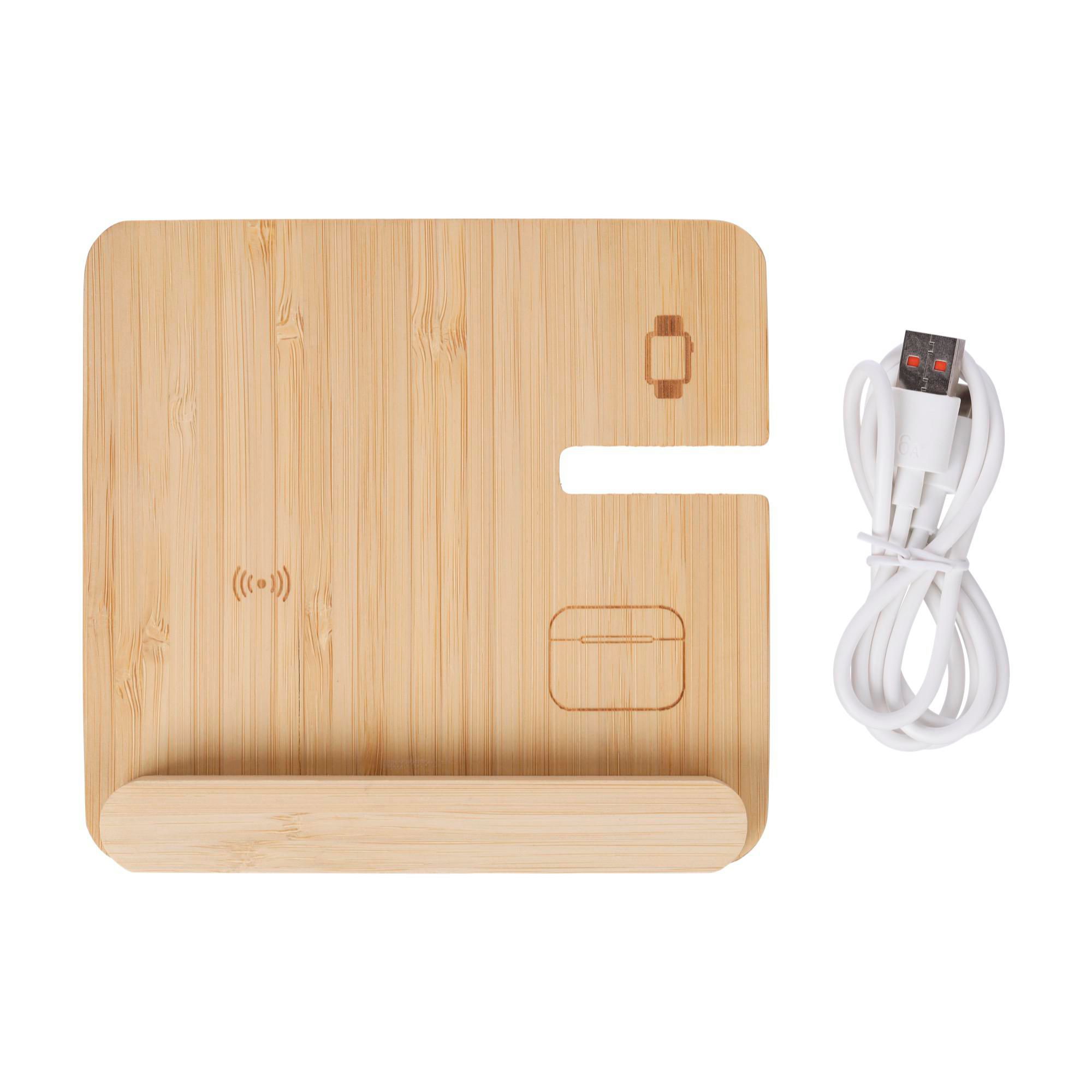 Vue 4 de Chargeur sans fil Tribu | Bambou | 3-en-1