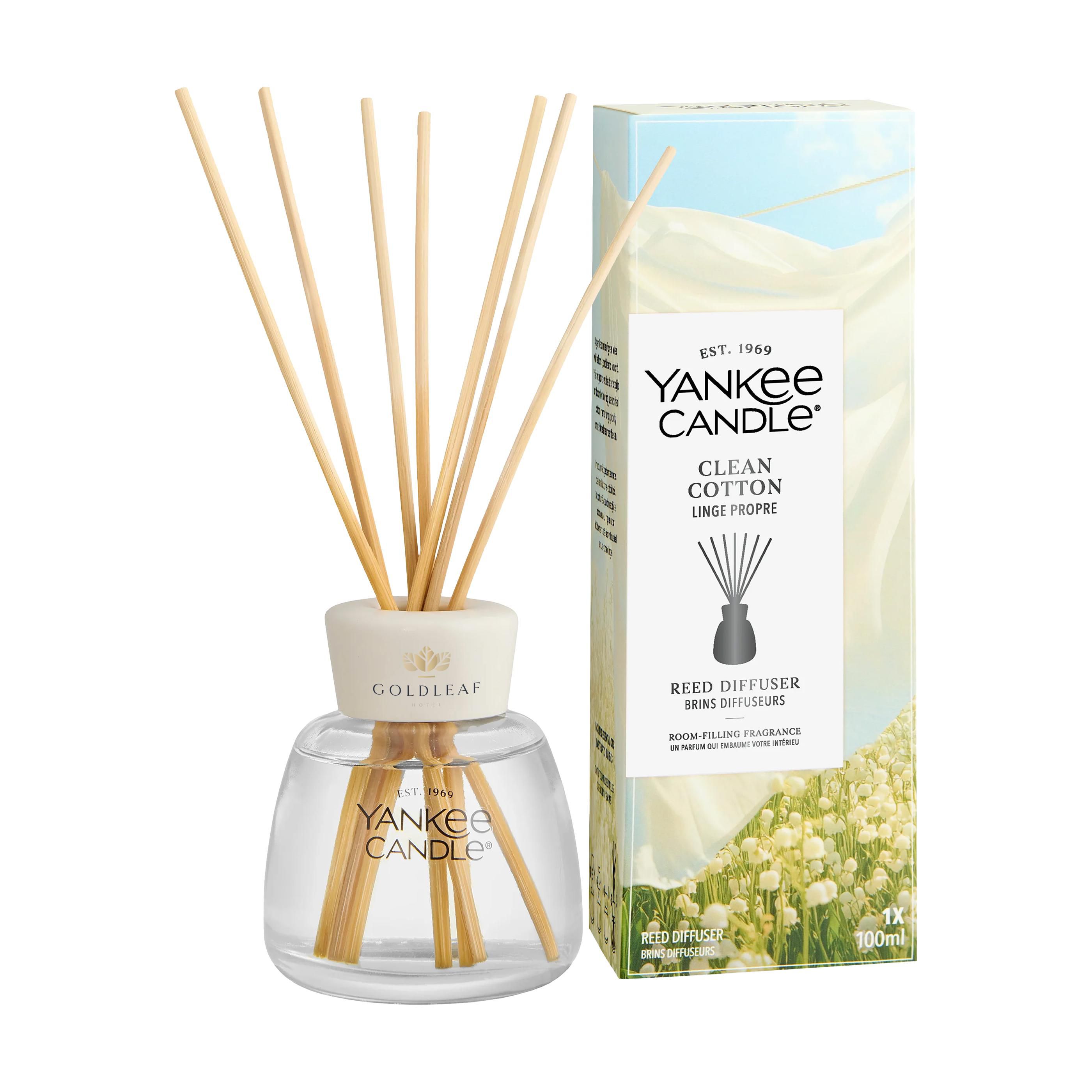 Vue 2 de Yankee Candle Clean Cotton Reed Diffuser 100 ml bâtonnets parfumée