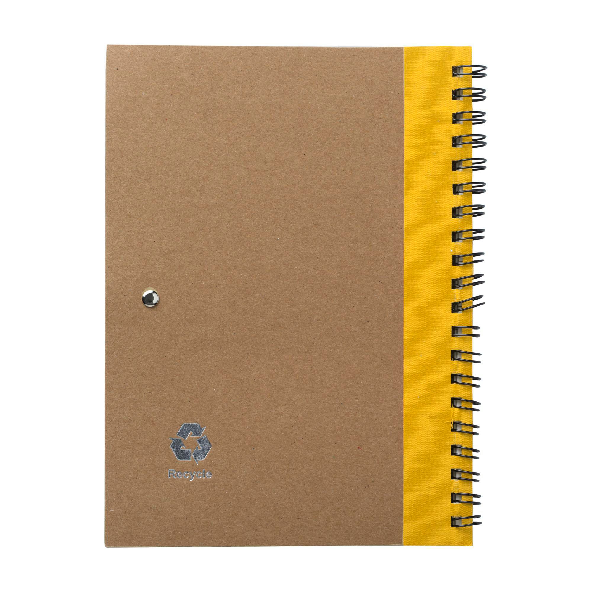 Vue 3 de Carnet de notes Stella | Recyclé | Ligné
