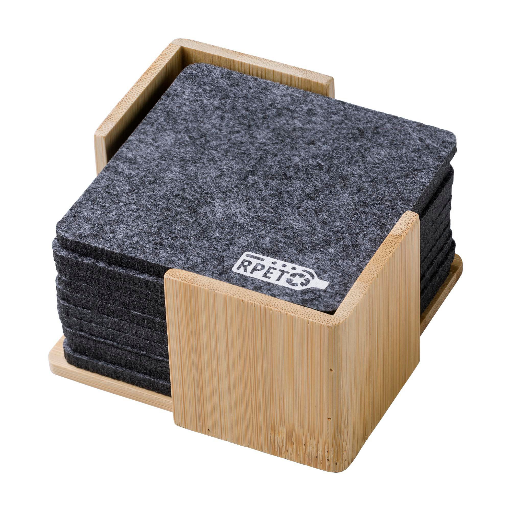 Set de sous-verres Lawrence | Recyclé | Support en bambou