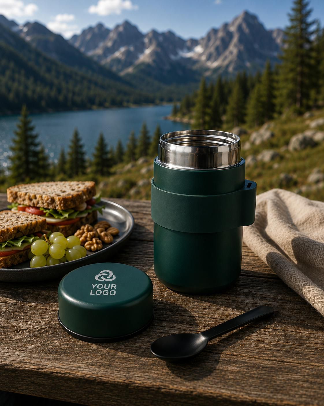 Vue 7 de Boîte repas double paroi Niko | 460 ml